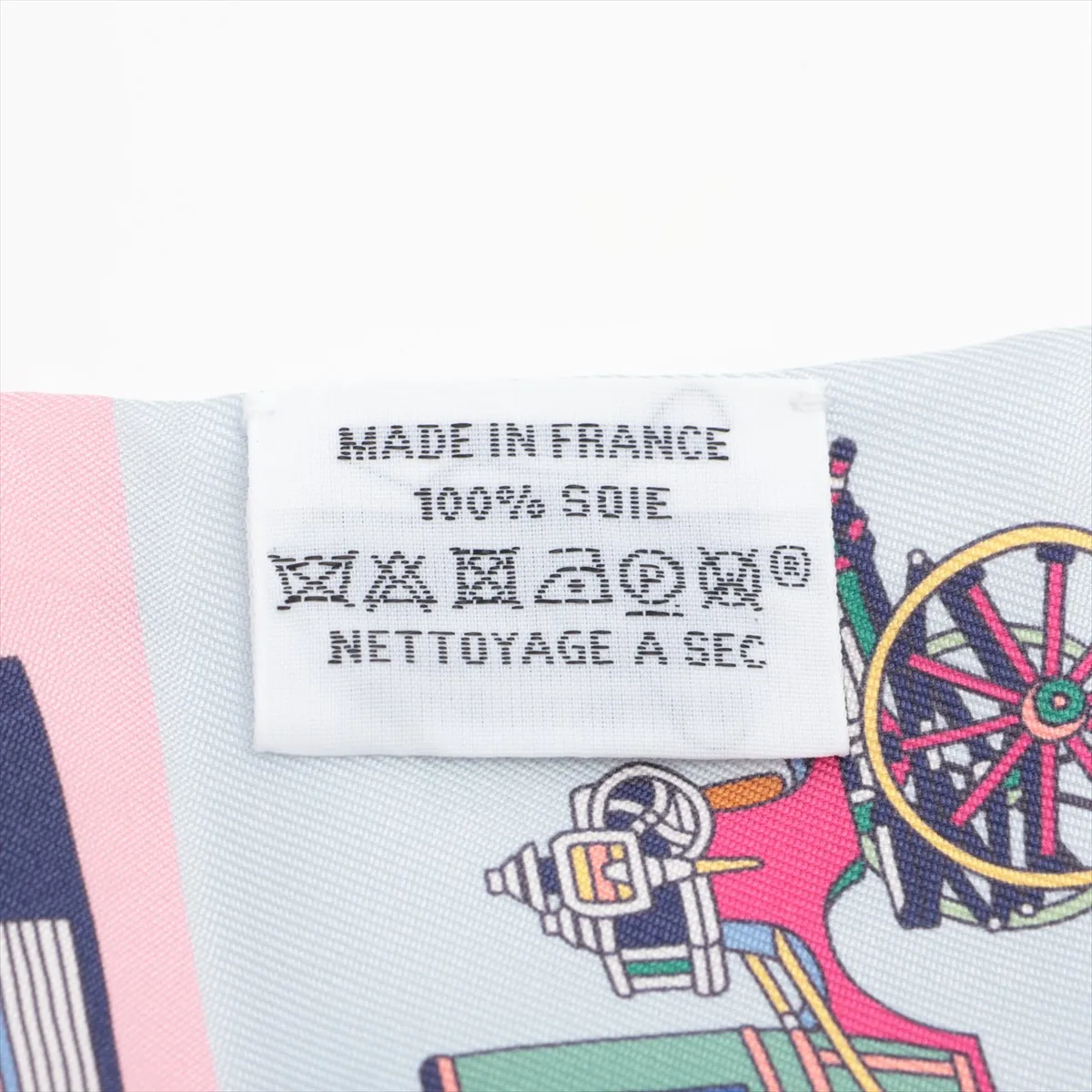 Twilly VOITURES EXQUISES Elaborate carriage scarf Silk Blue x Pink — view 3