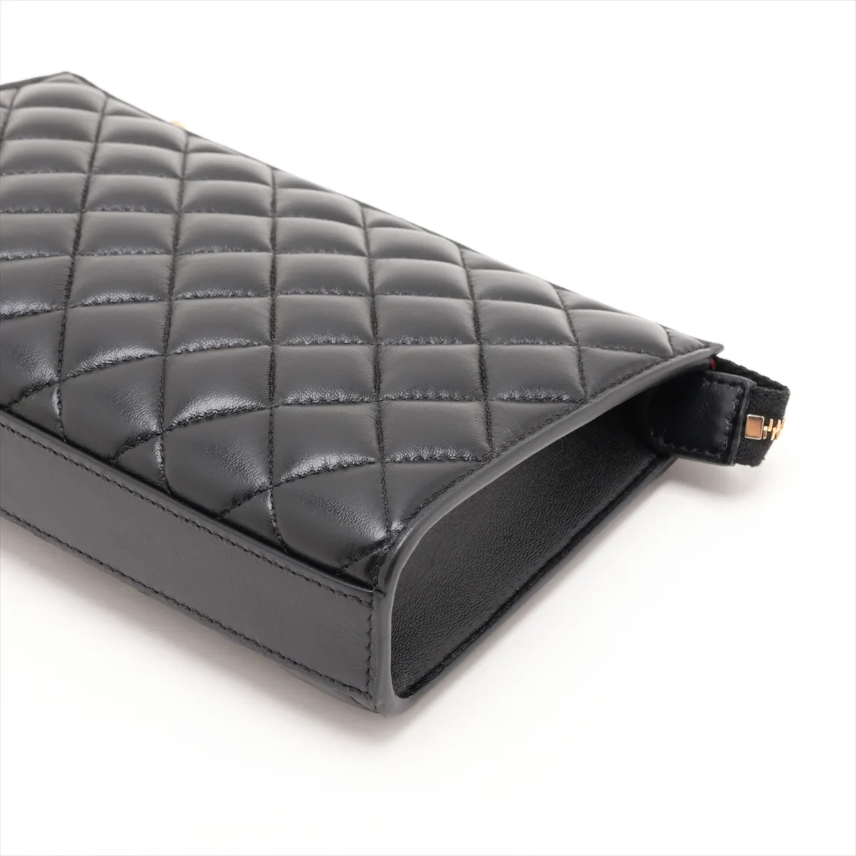 Matelassé Lambskin Second Bag, Black with Gold Hardware, TNN5T1G1, Random Serial Number AP5044 — view 3