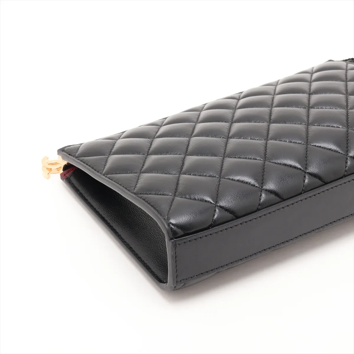 Matelassé Lambskin Second Bag, Black with Gold Hardware, TNN5T1G1, Random Serial Number AP5044 — view 4