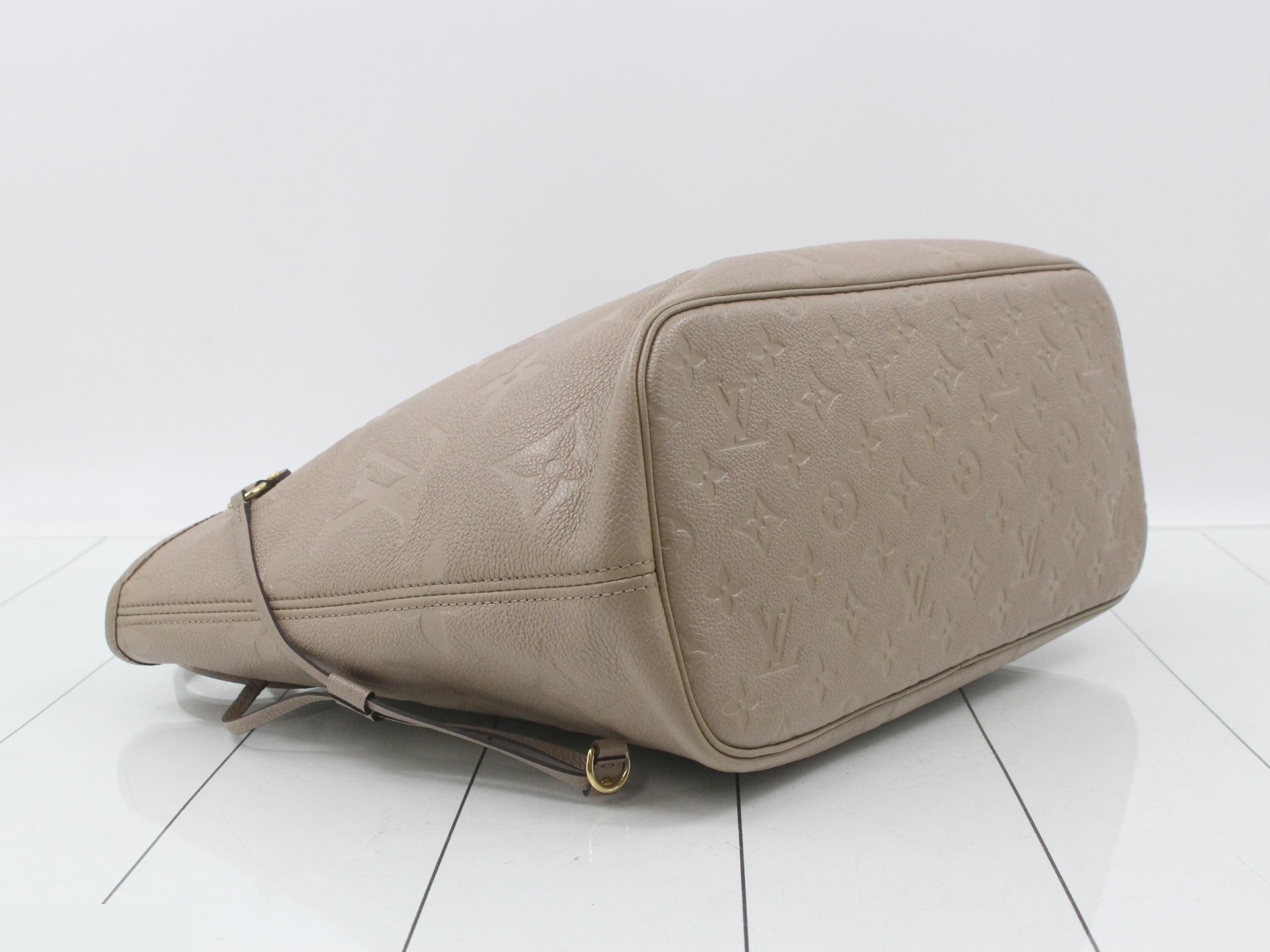 LV Neverfull MM Monogram Empreinte M45686 Beige — view 5