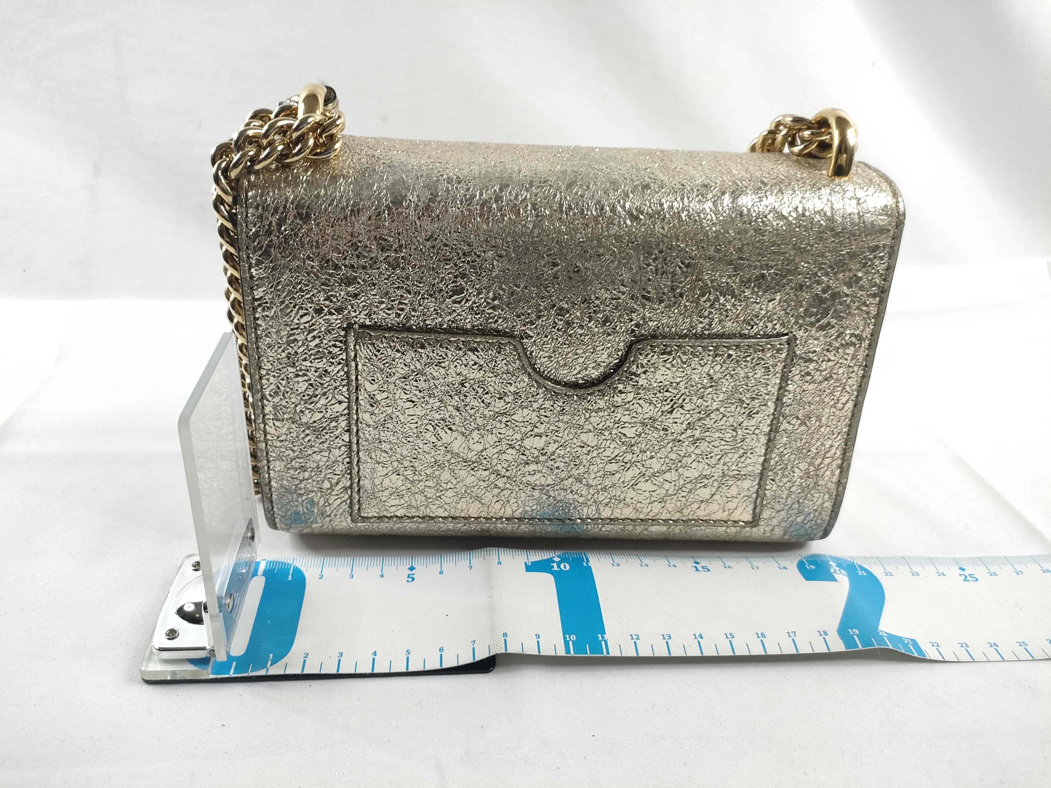 SG - Guccissima Padlock Leather Chain Shoulder Bag Crinkled Metallic 40948 Shoulder Bag — view 2