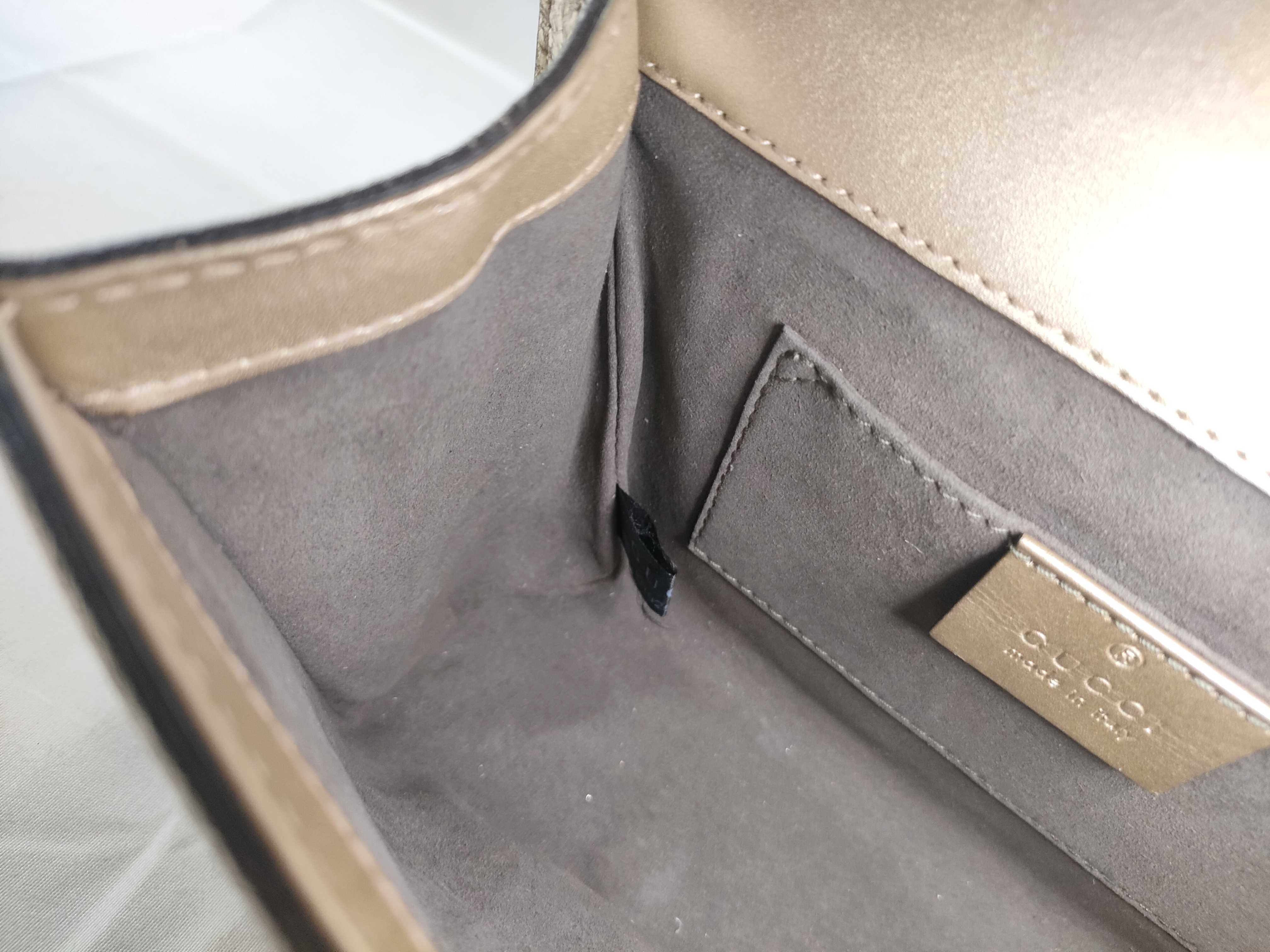 SG - Guccissima Padlock Leather Chain Shoulder Bag Crinkled Metallic 40948 Shoulder Bag — view 11