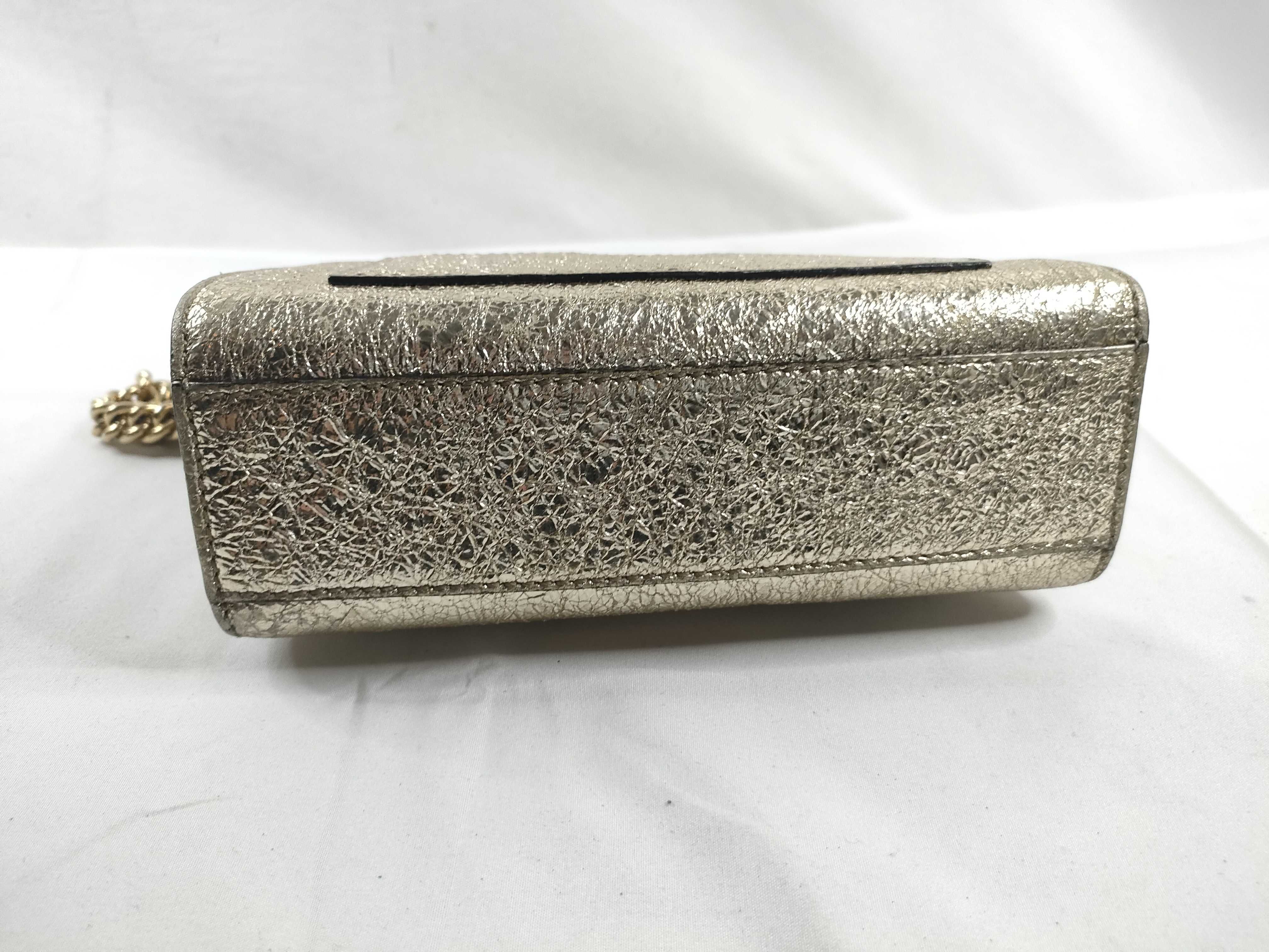 SG - Guccissima Padlock Leather Chain Shoulder Bag Crinkled Metallic 40948 Shoulder Bag — view 4