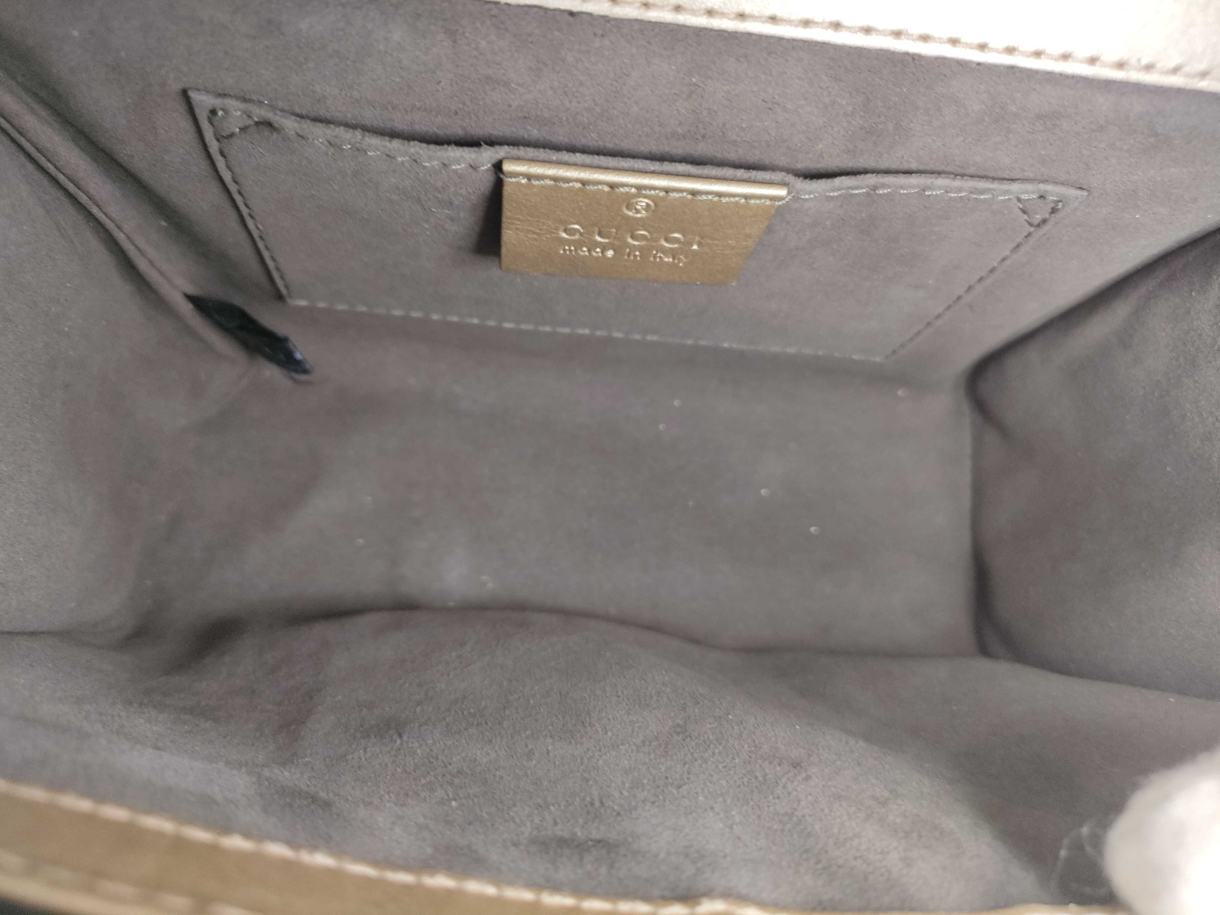 SG - Guccissima Padlock Leather Chain Shoulder Bag Crinkled Metallic 40948 Shoulder Bag — view 10