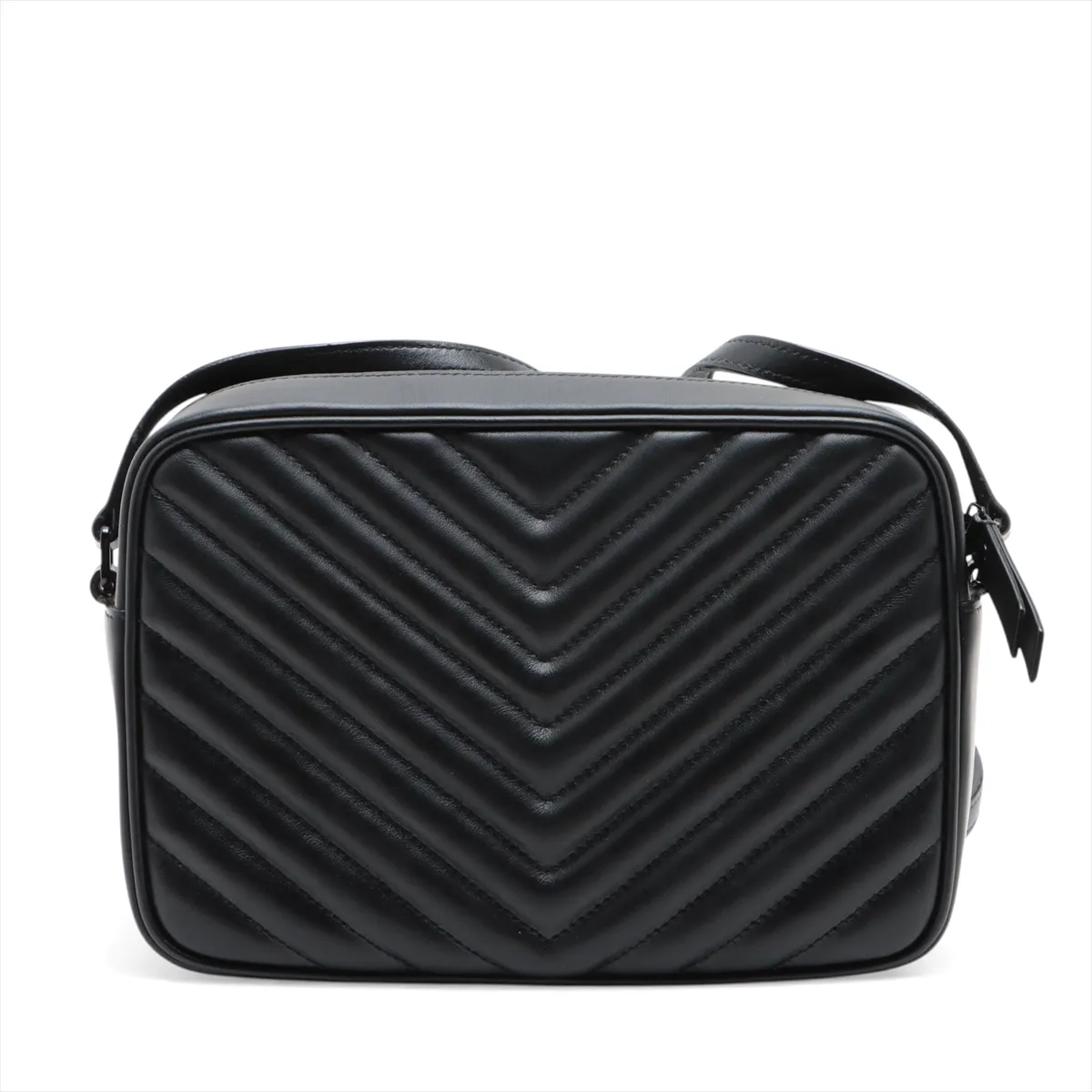 Lou Camera Leather Shoulder Bag, Black, 612544 — view 2