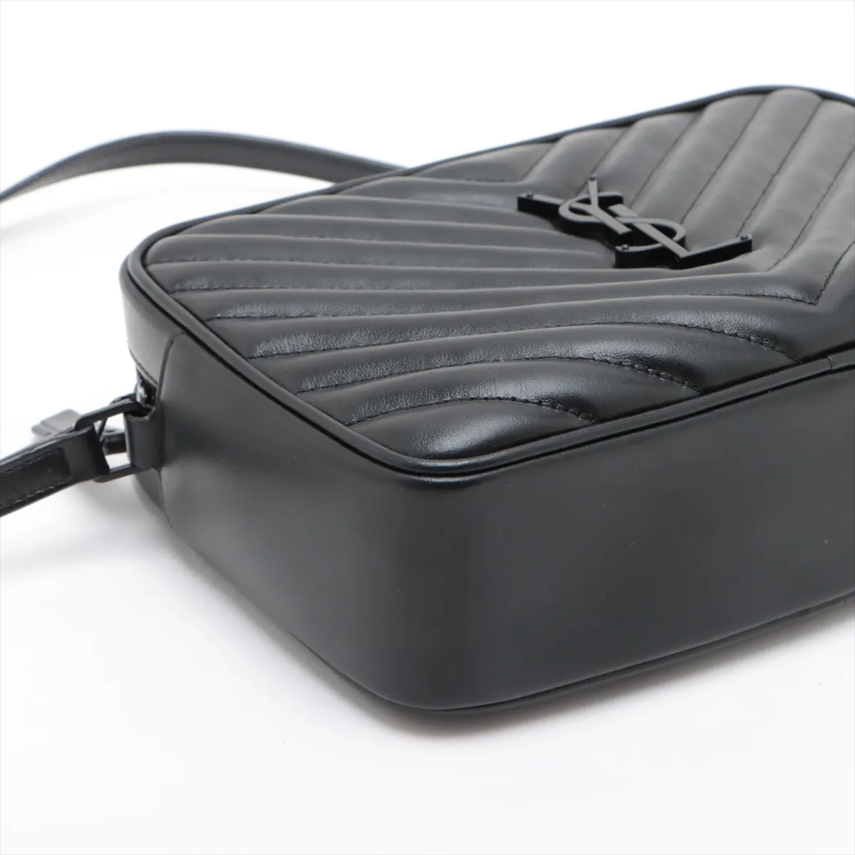 Lou Camera Leather Shoulder Bag, Black, 612544 — view 4