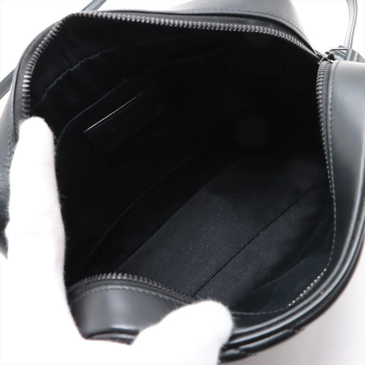 Lou Camera Leather Shoulder Bag, Black, 612544 — view 6
