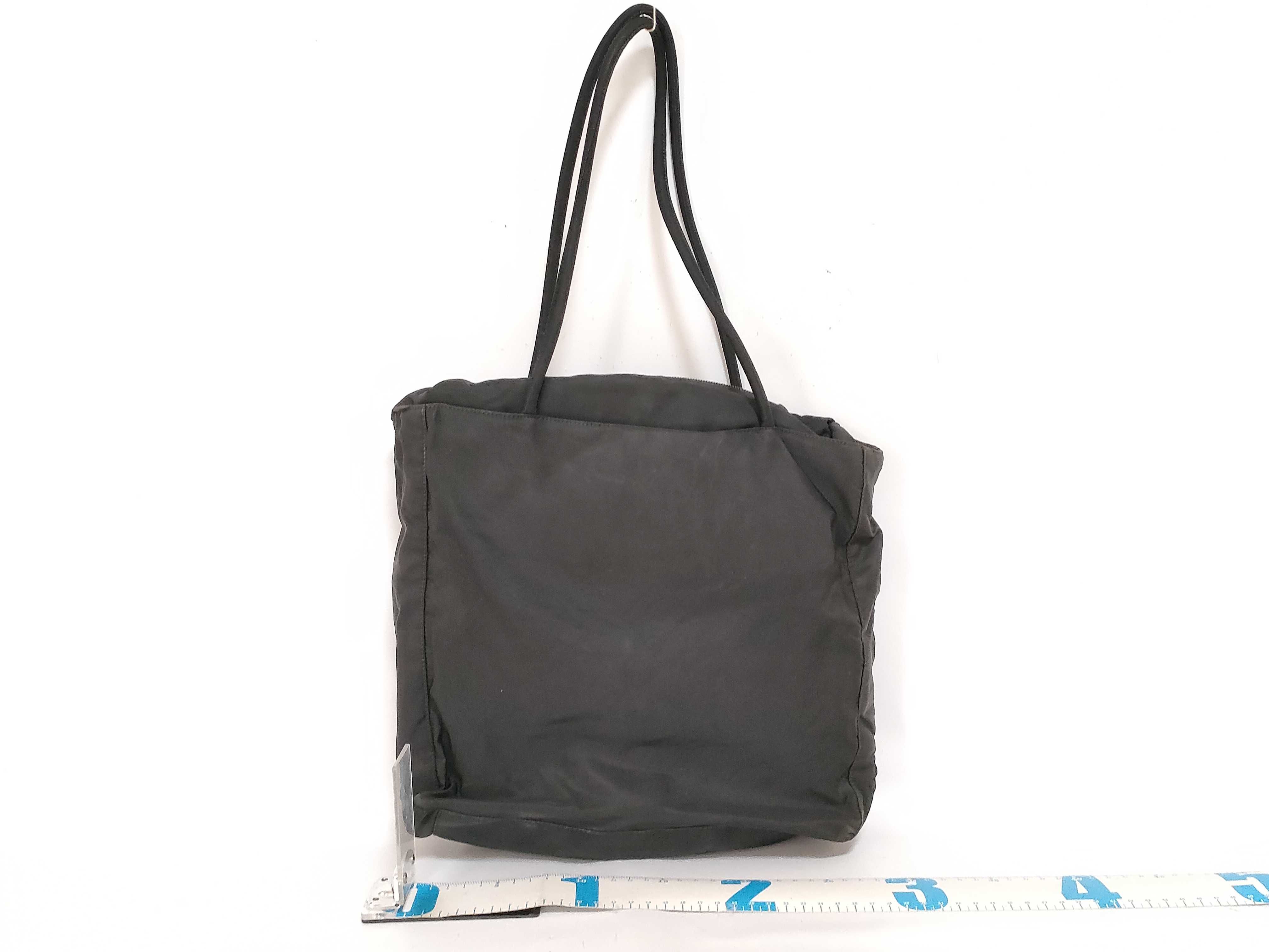 Nylon Tote Bag, Black Nylon Tote Bag — view 2