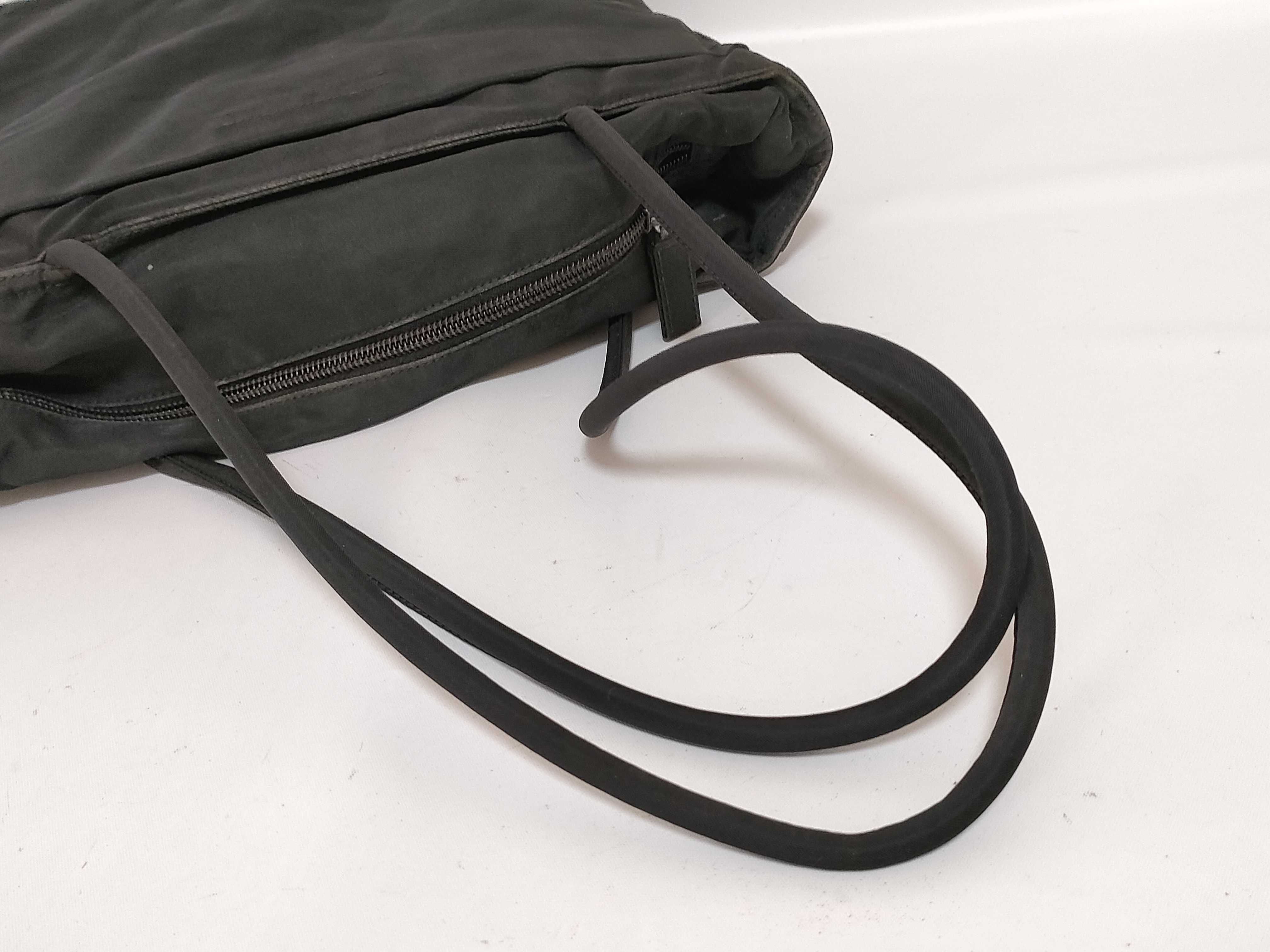 Nylon Tote Bag, Black Nylon Tote Bag — view 3