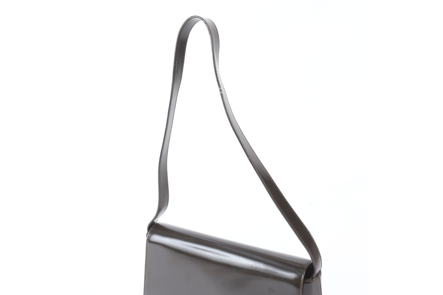 Leather one-shoulder bag, shoulder bag, handbag, genuine leather, brown — view 2