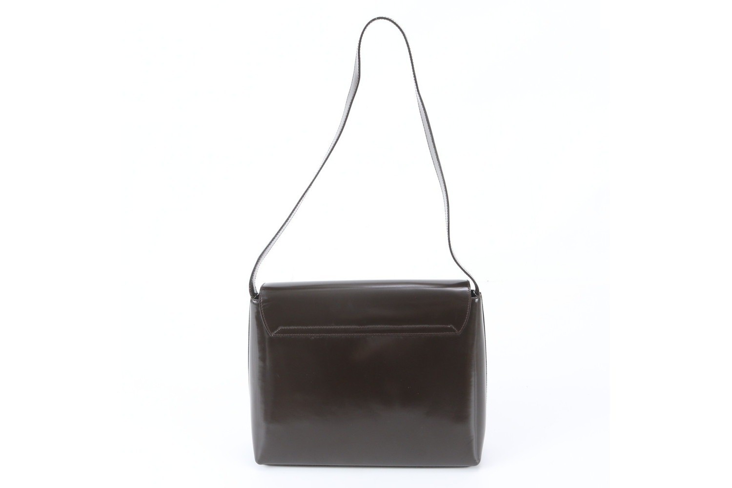 Leather one-shoulder bag, shoulder bag, handbag, genuine leather, brown — view 3