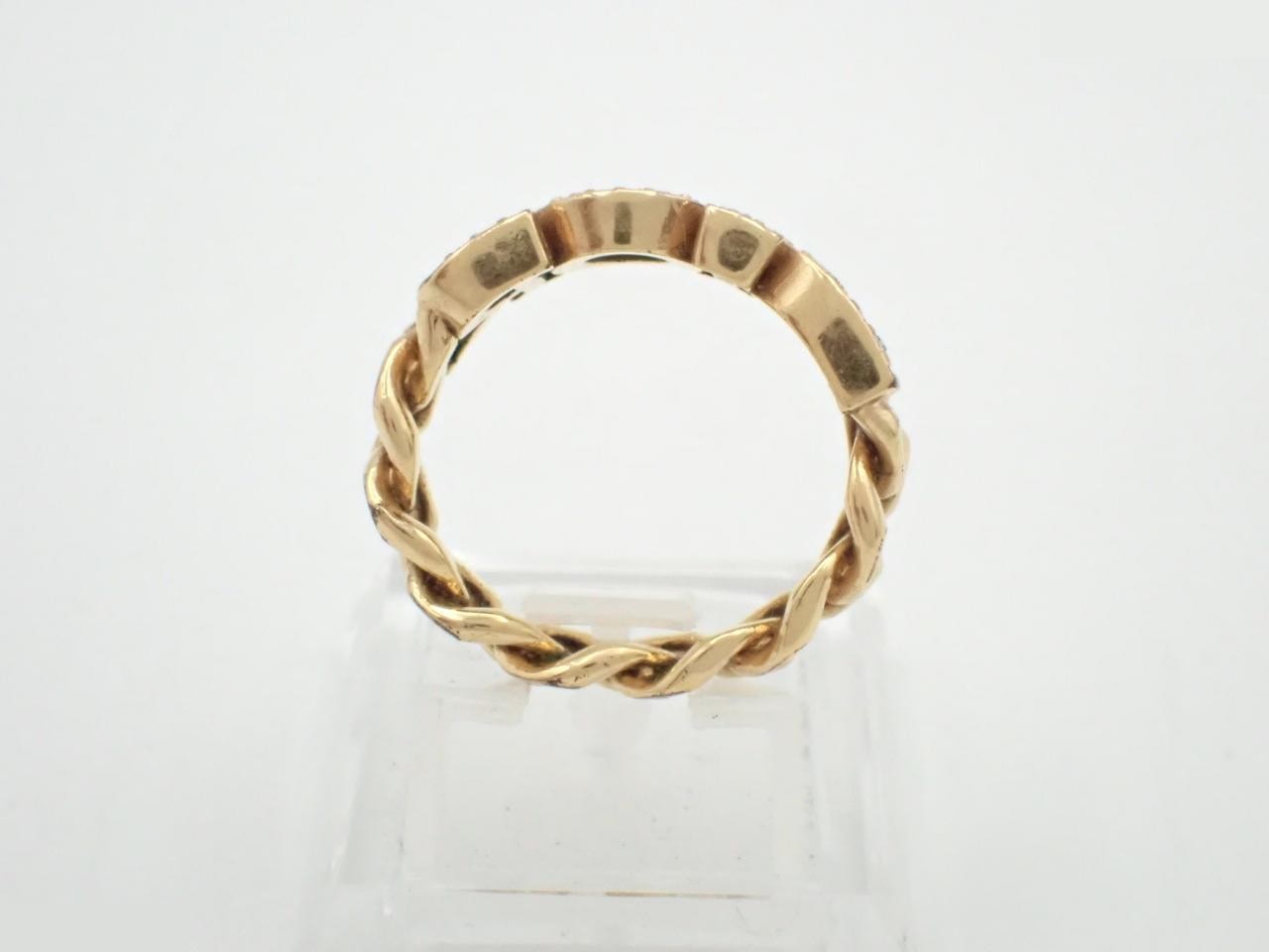 Rhinestone Ring, Logo, GP, Size 7 — view 3