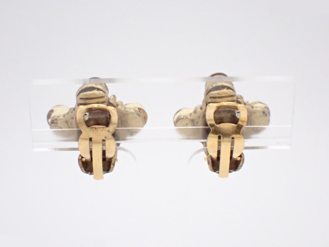 Square Coco Stone Earrings (with markings) 00A — view 2