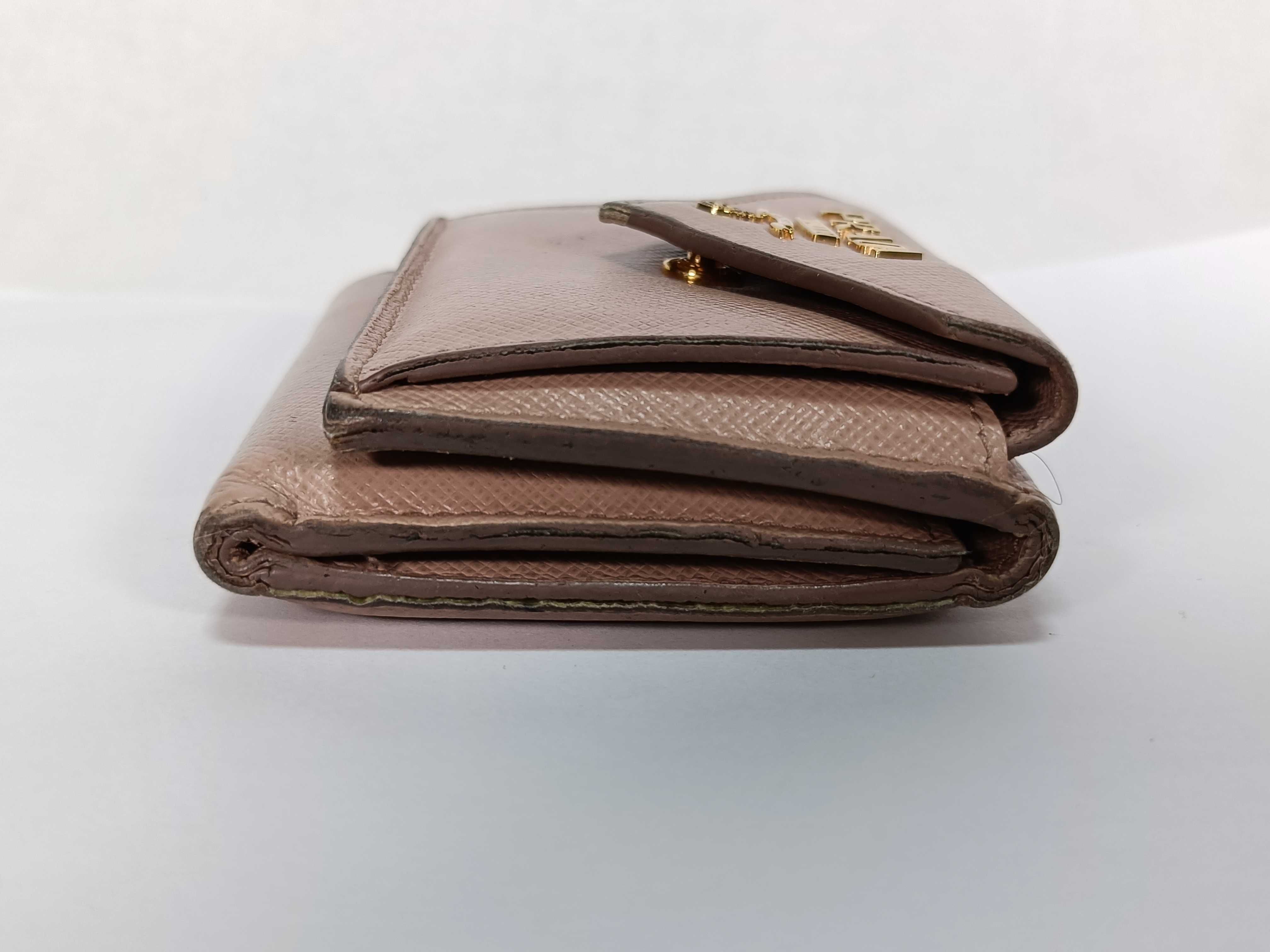 Saffiano Tri-fold Wallet Pink — view 3