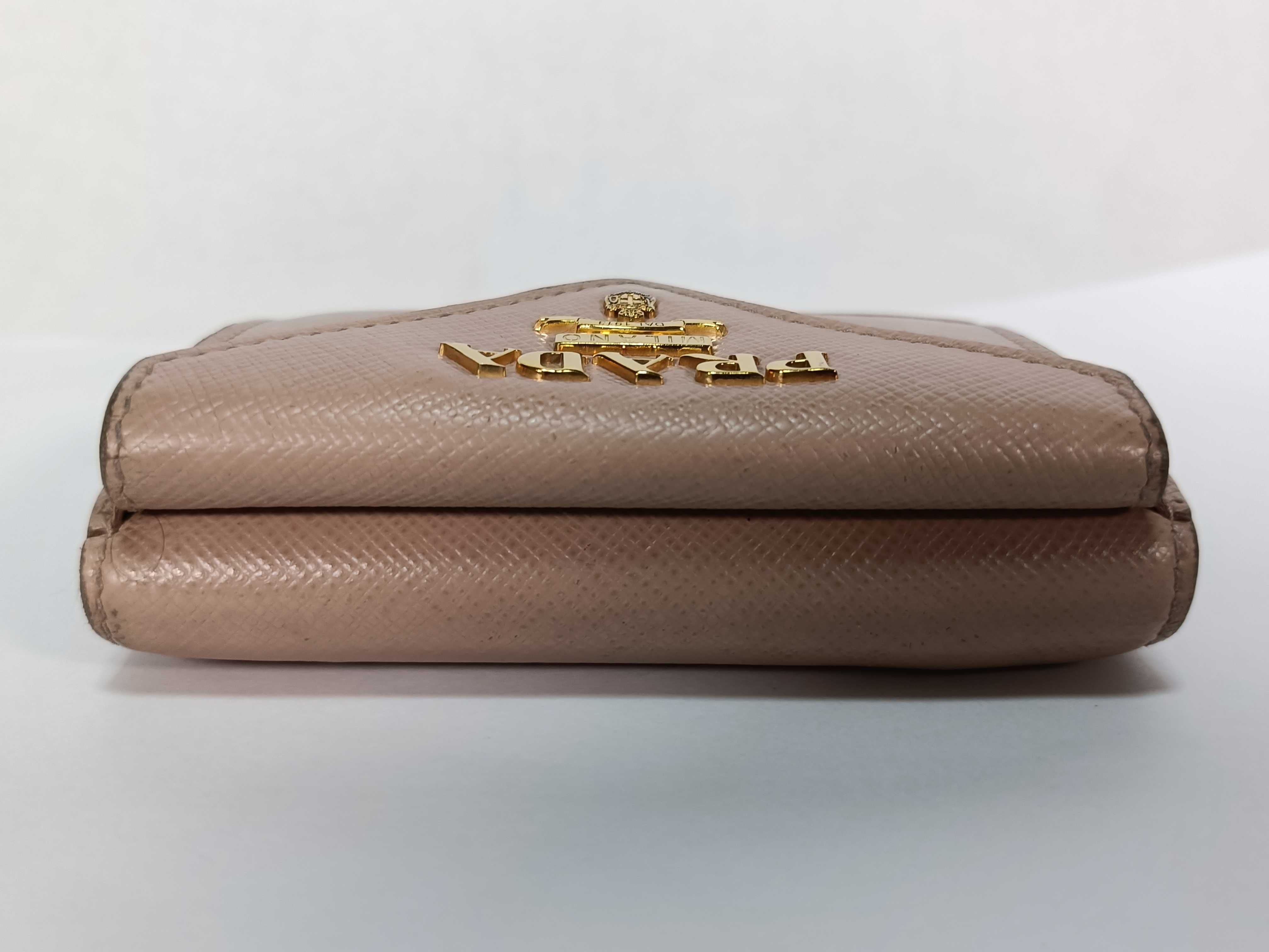 Saffiano Tri-fold Wallet Pink — view 4
