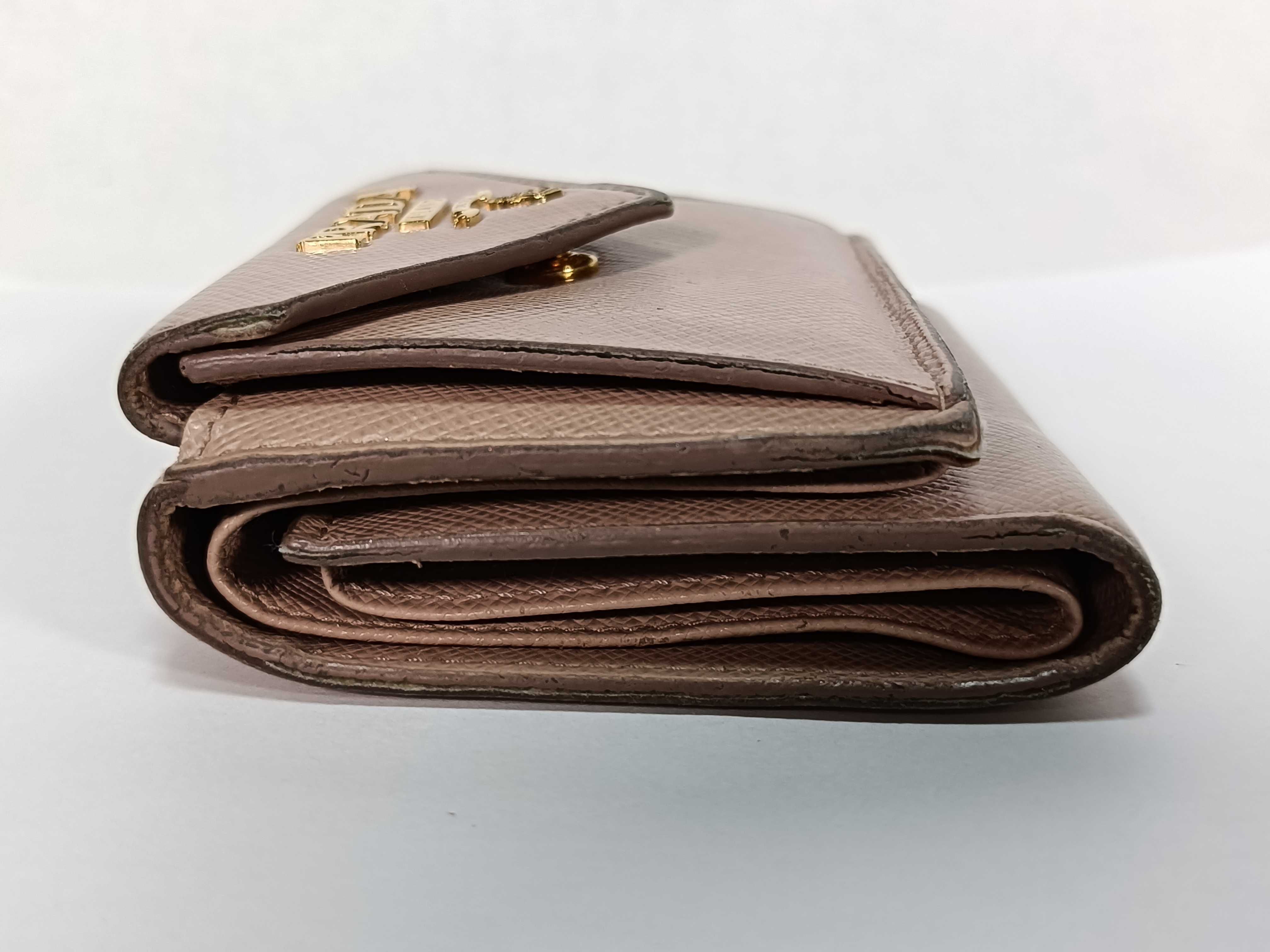 Saffiano Tri-fold Wallet Pink — view 5