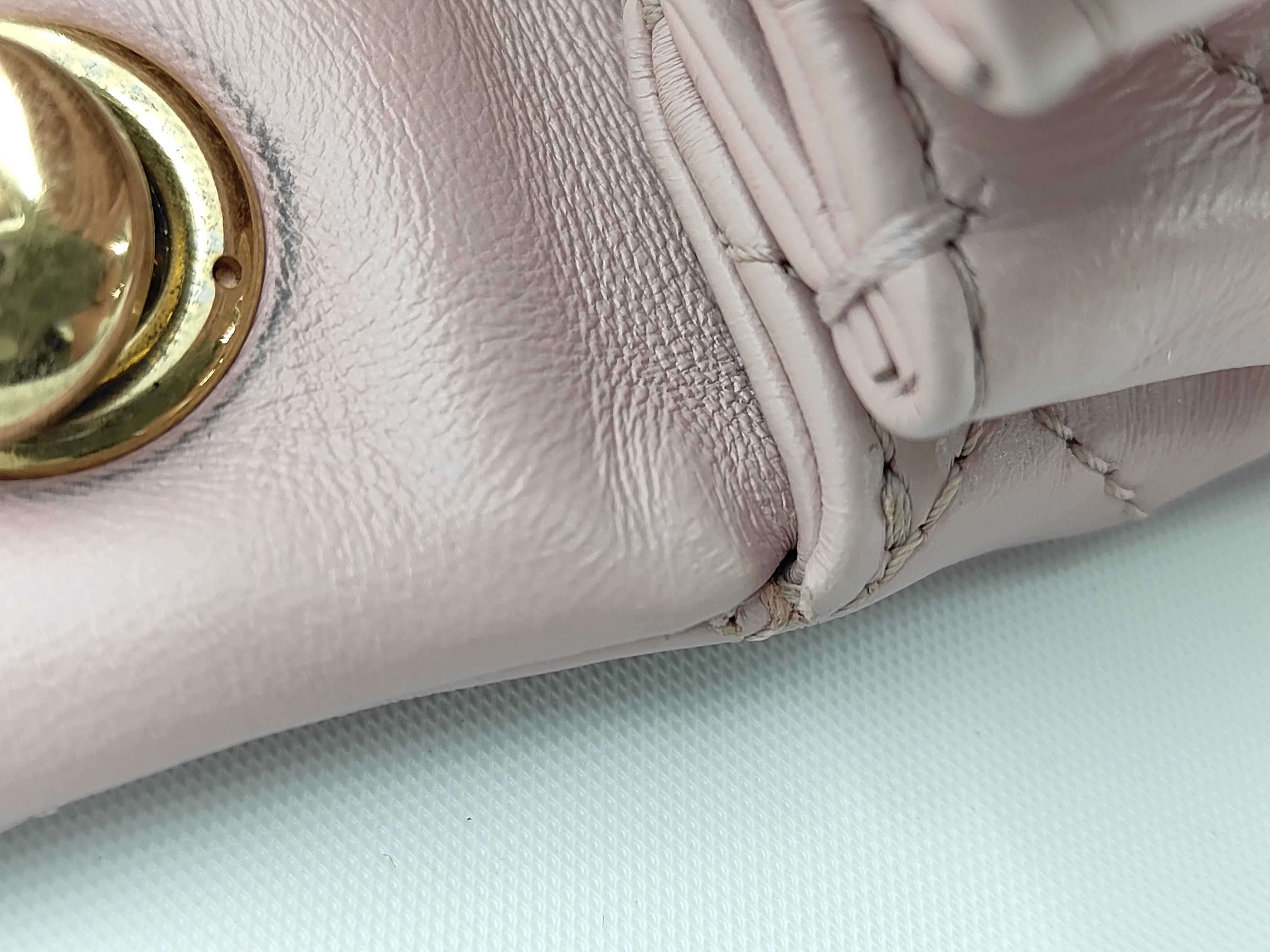 Mini Matelassé Lambskin Pink Chain Shoulder Bag — view 8