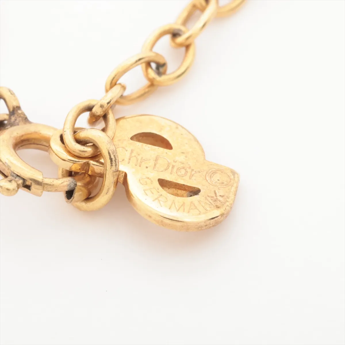 CD Logo Necklace GP Gold — view 4