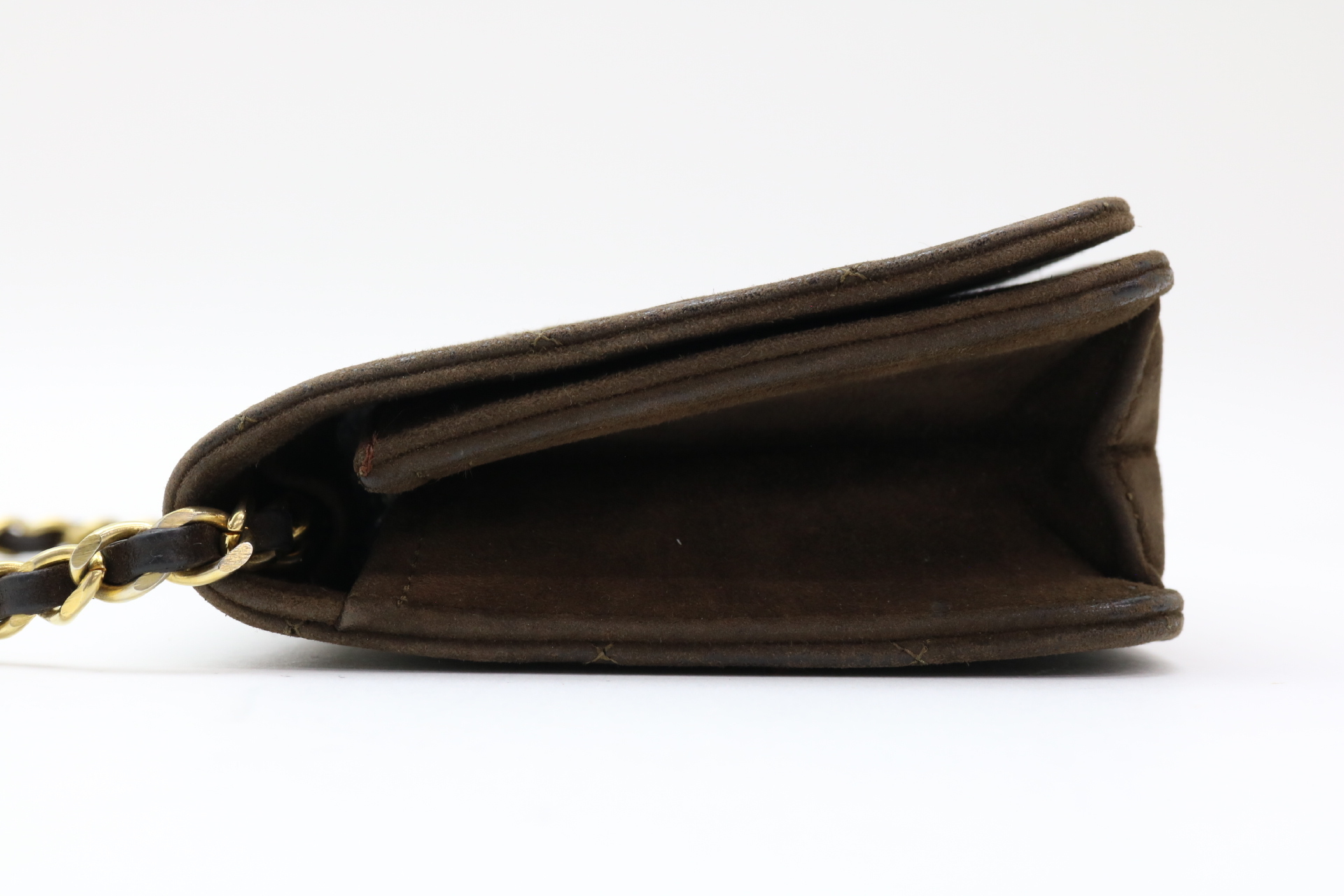 Mini Matelassé Leather Push-Lock Chain Shoulder Bag — view 3