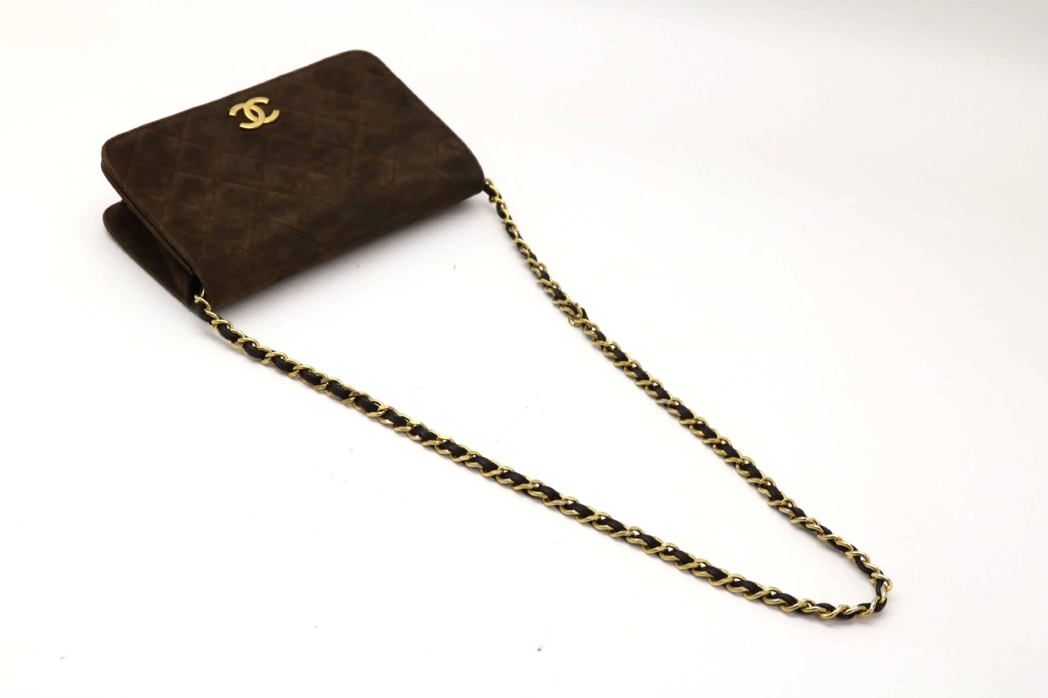 Mini Matelassé Leather Push-Lock Chain Shoulder Bag — view 8