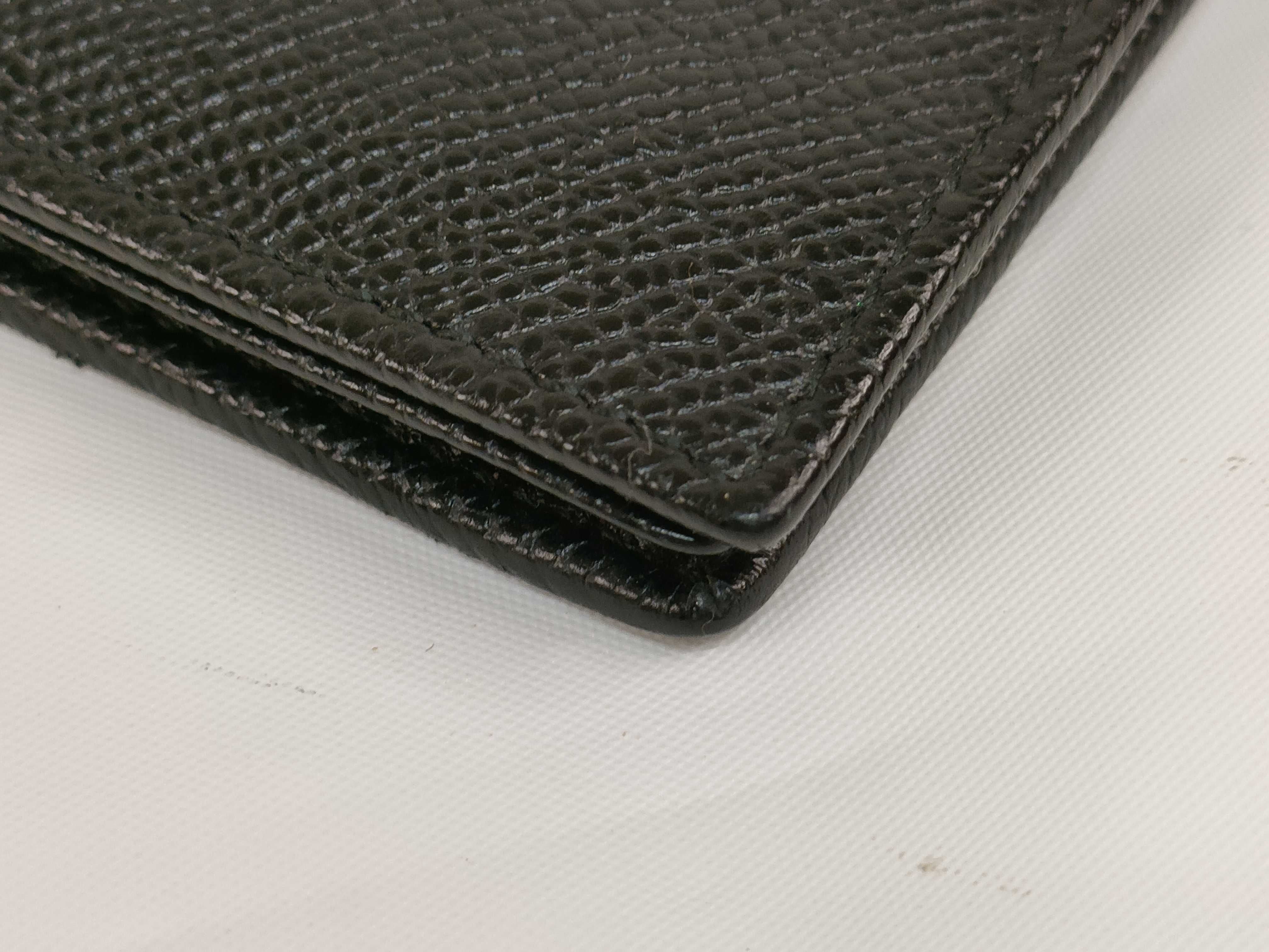 Bulgari Leather Billfold Wallet Black — view 3