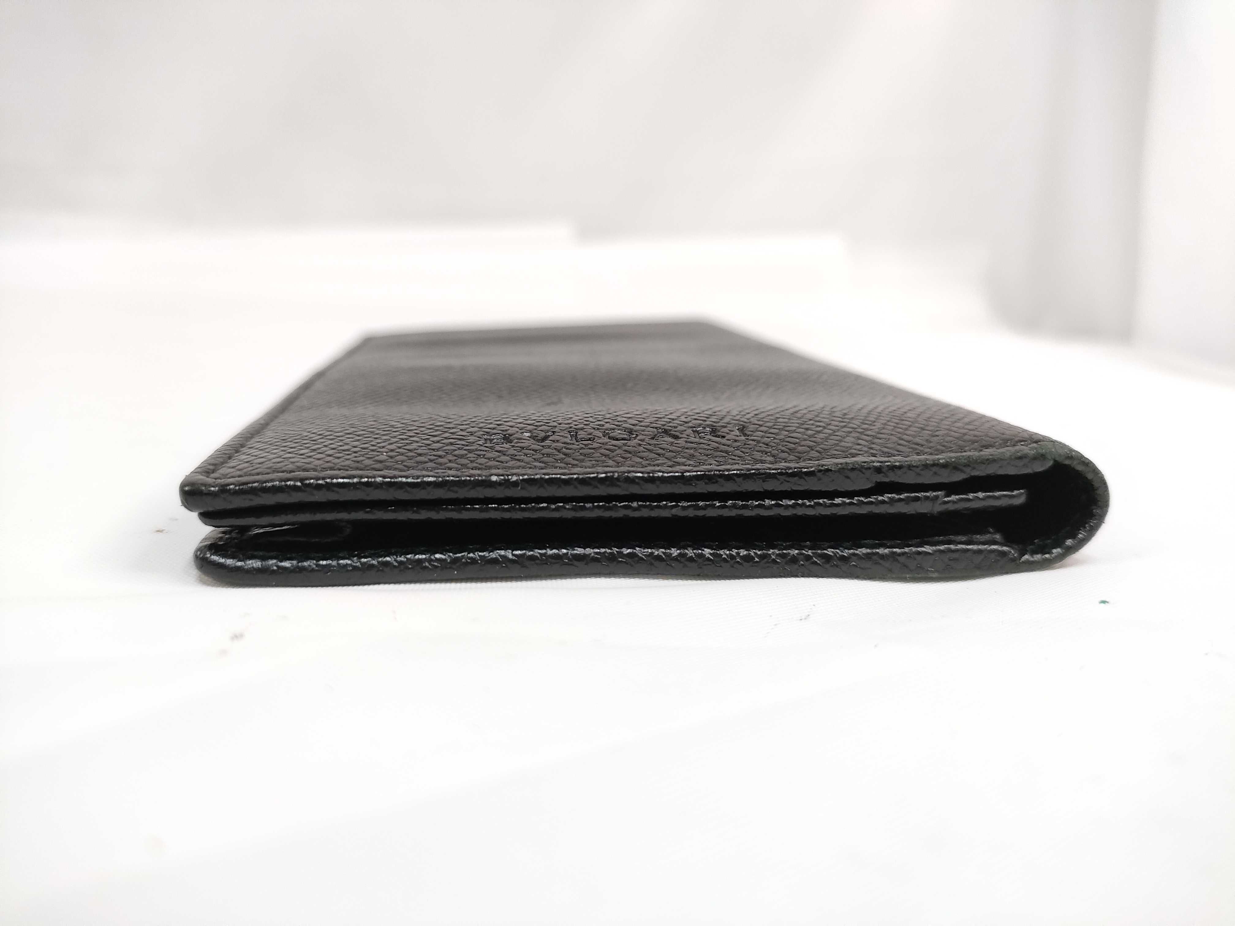 Bulgari Leather Billfold Wallet Black — view 6