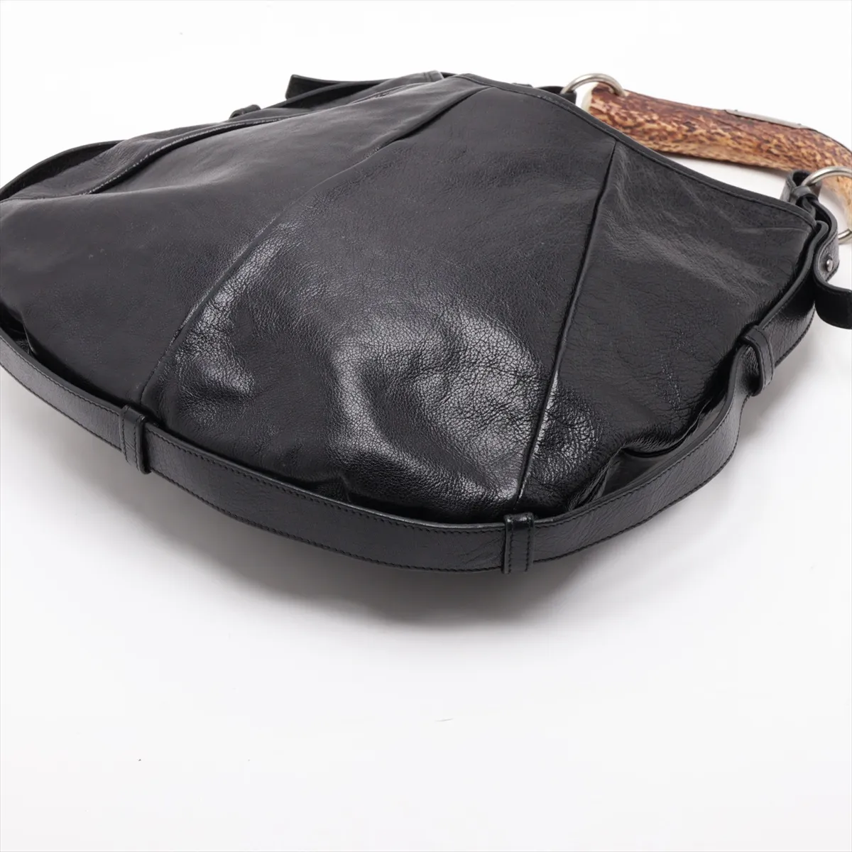 Mombasa Leather Shoulder Bag, Black — view 3