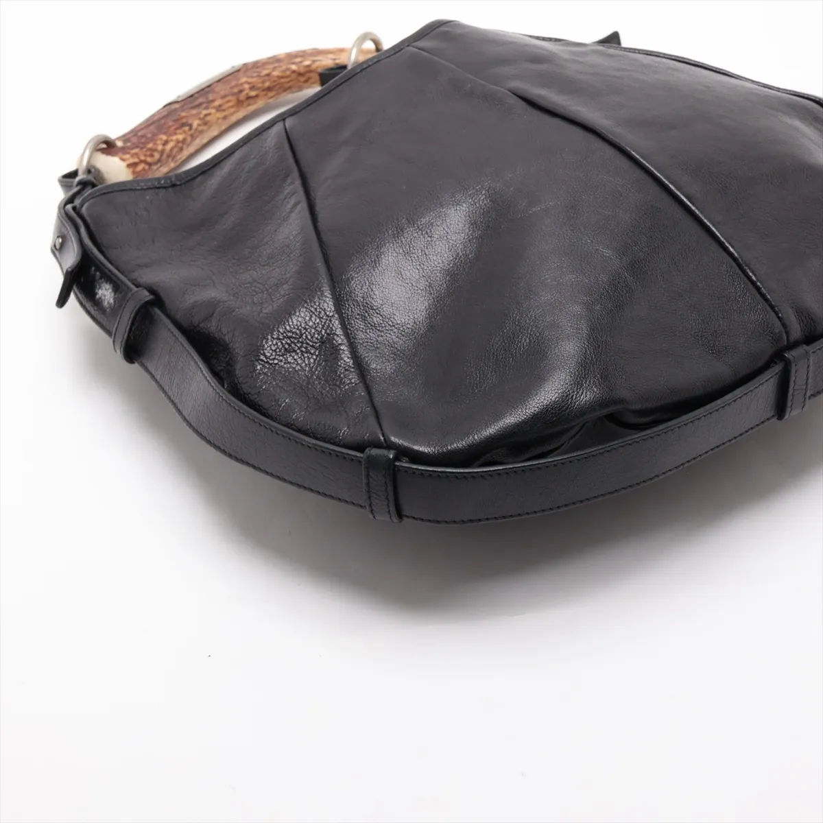 Mombasa Leather Shoulder Bag, Black — view 4