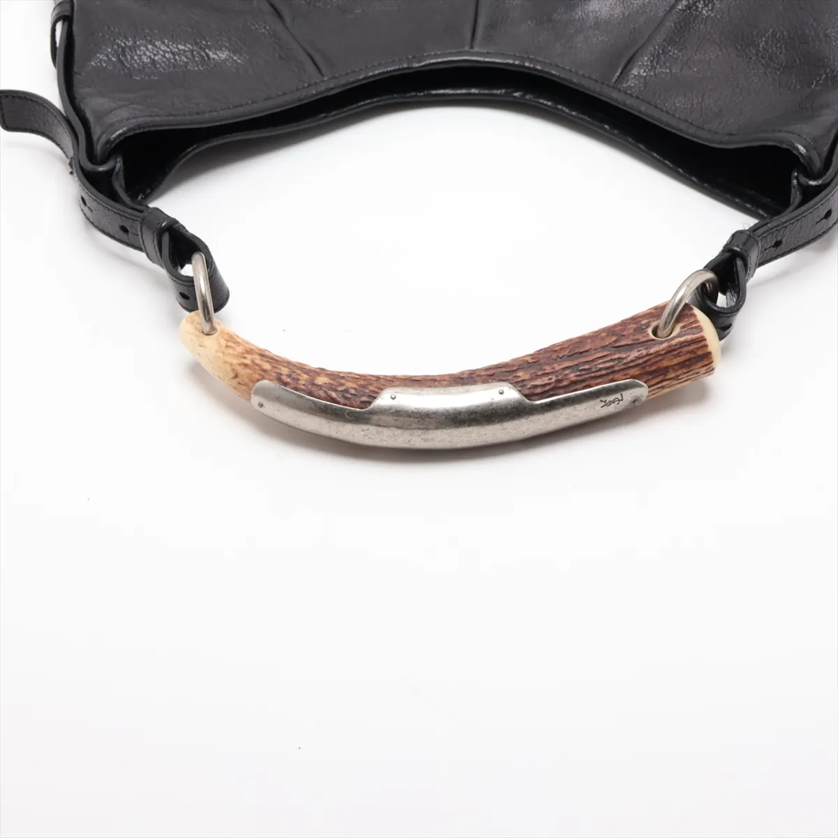 Mombasa Leather Shoulder Bag, Black — view 5