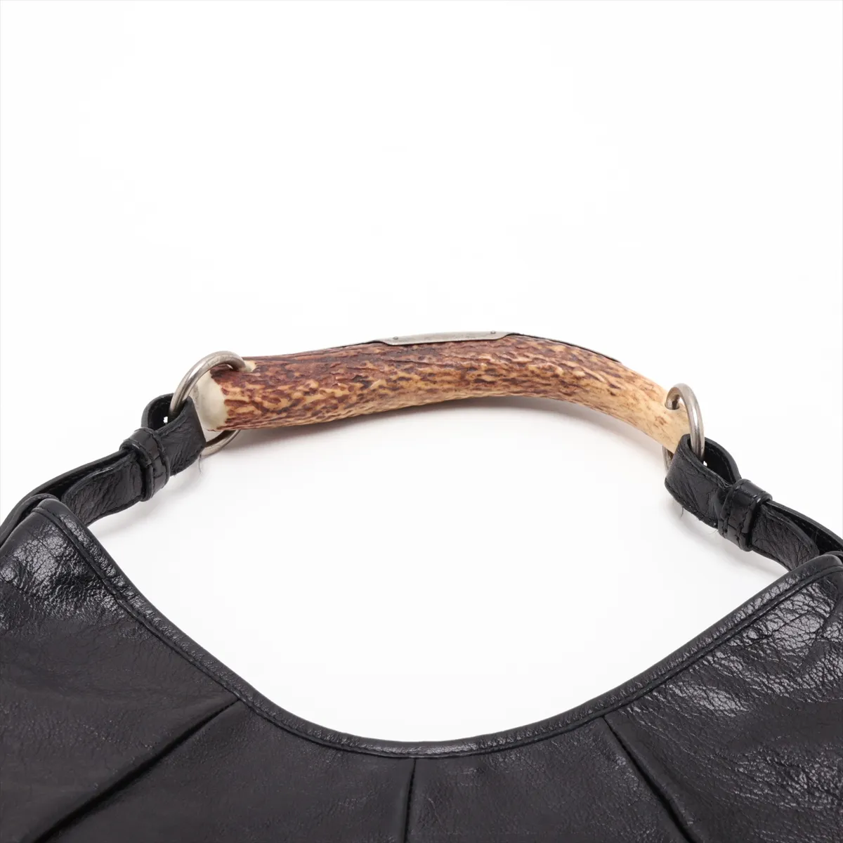 Mombasa Leather Shoulder Bag, Black — view 6