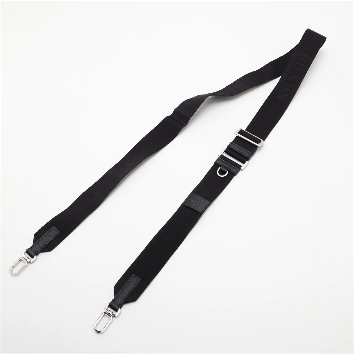 Tessuto Nylon x Leather Shoulder Bag, Black — view 5