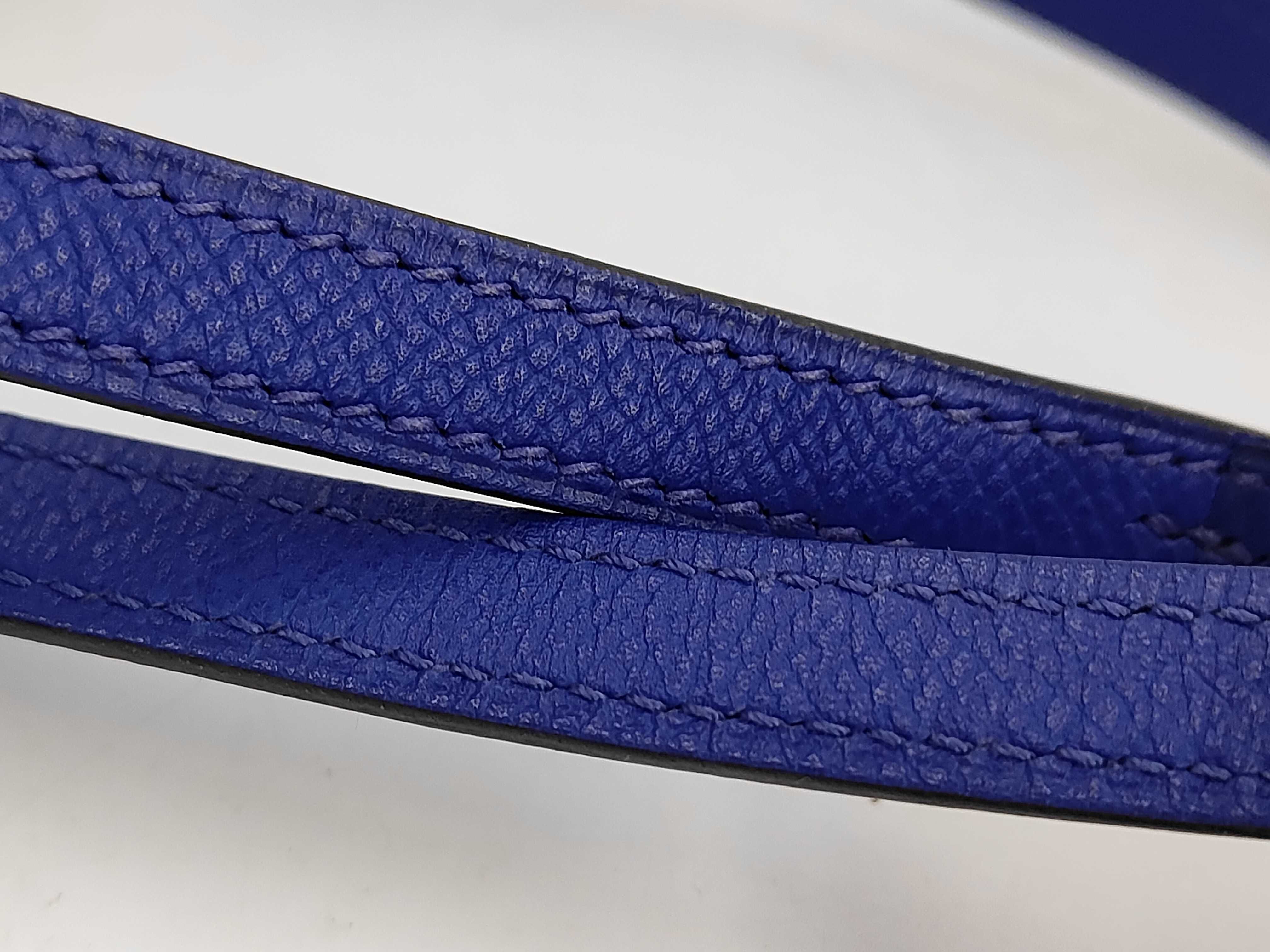 BAG CONSTANCE ELAN EPSOM PHW BLEU SQUARE O STAMP Shoulder Bag — view 7