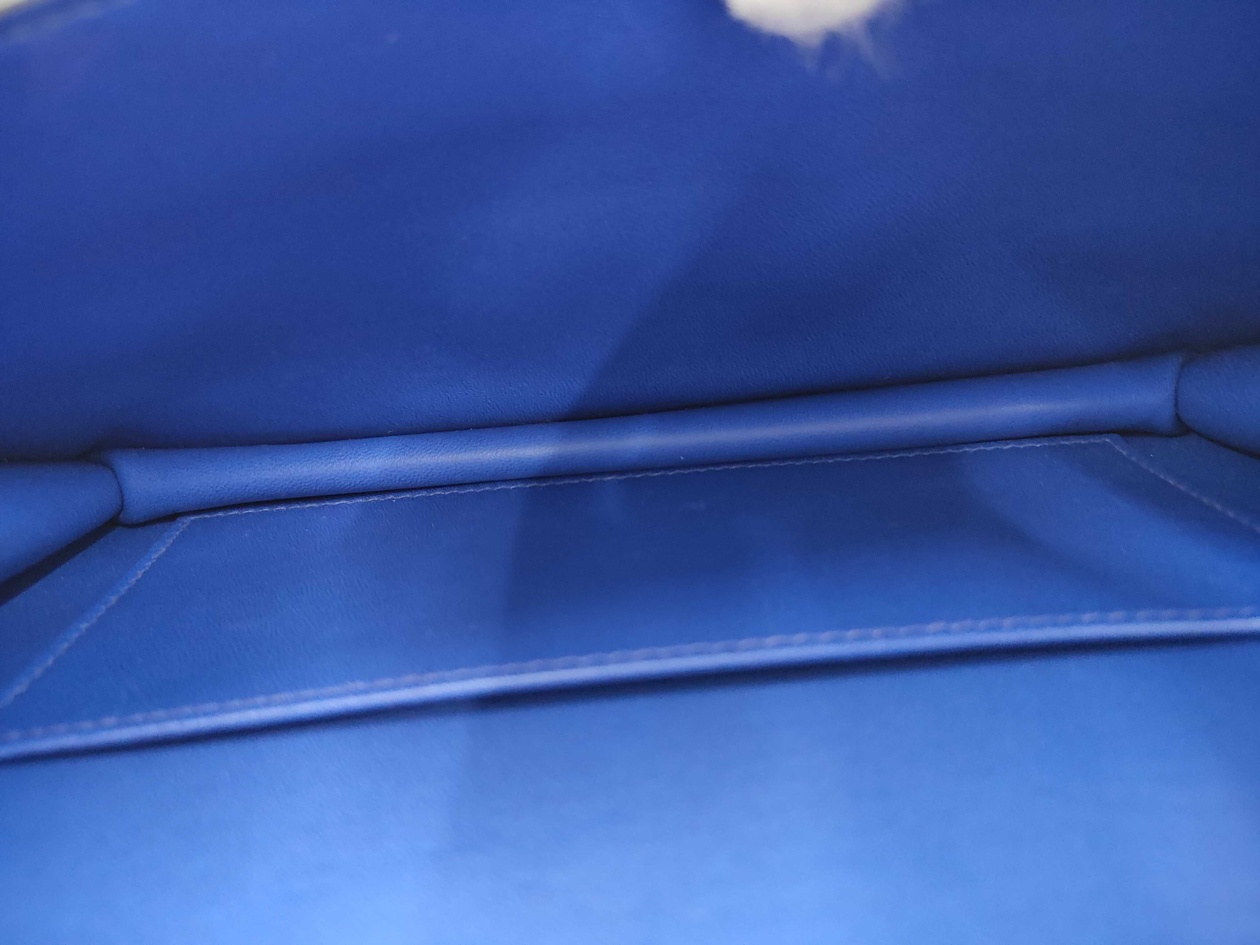 BAG CONSTANCE ELAN EPSOM PHW BLEU SQUARE O STAMP Shoulder Bag — view 8