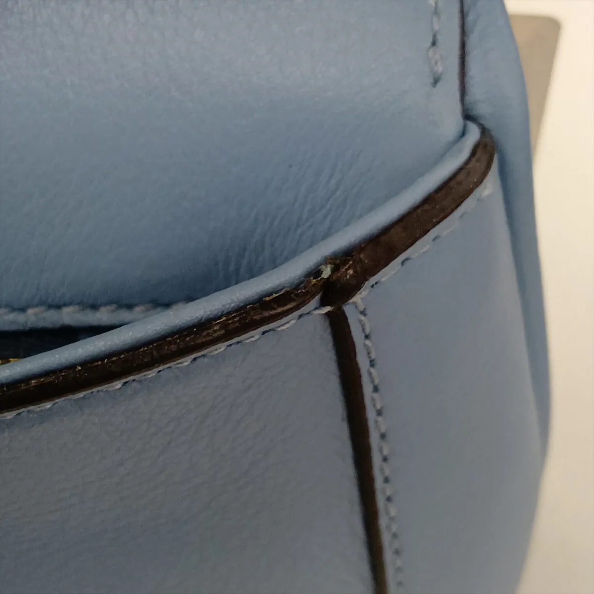 Blondie Leather Chain Shoulder Bag, Blue, 699268 — view 10