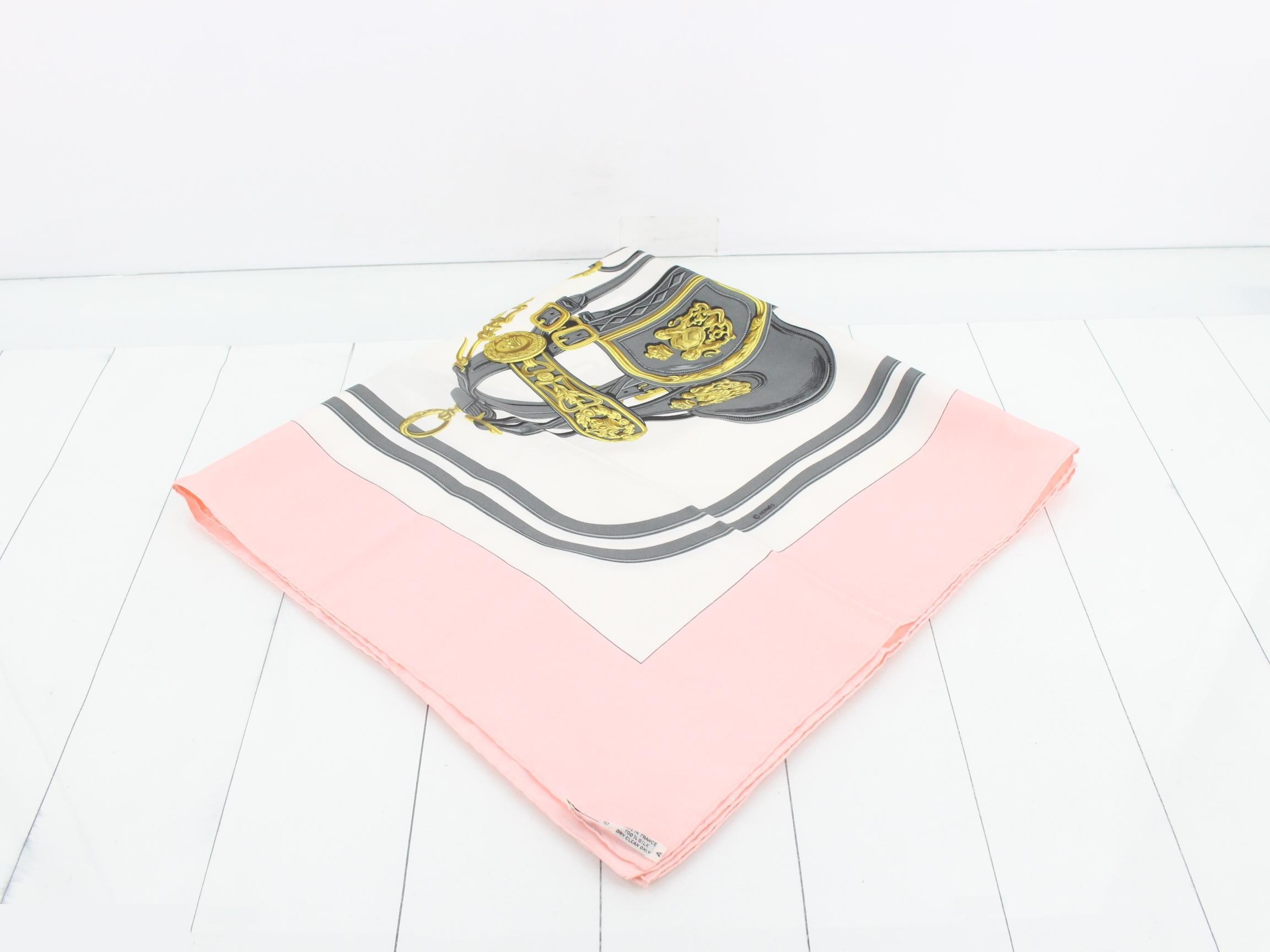 Hermès Carre 90 Pink Ivory Silk — view 2