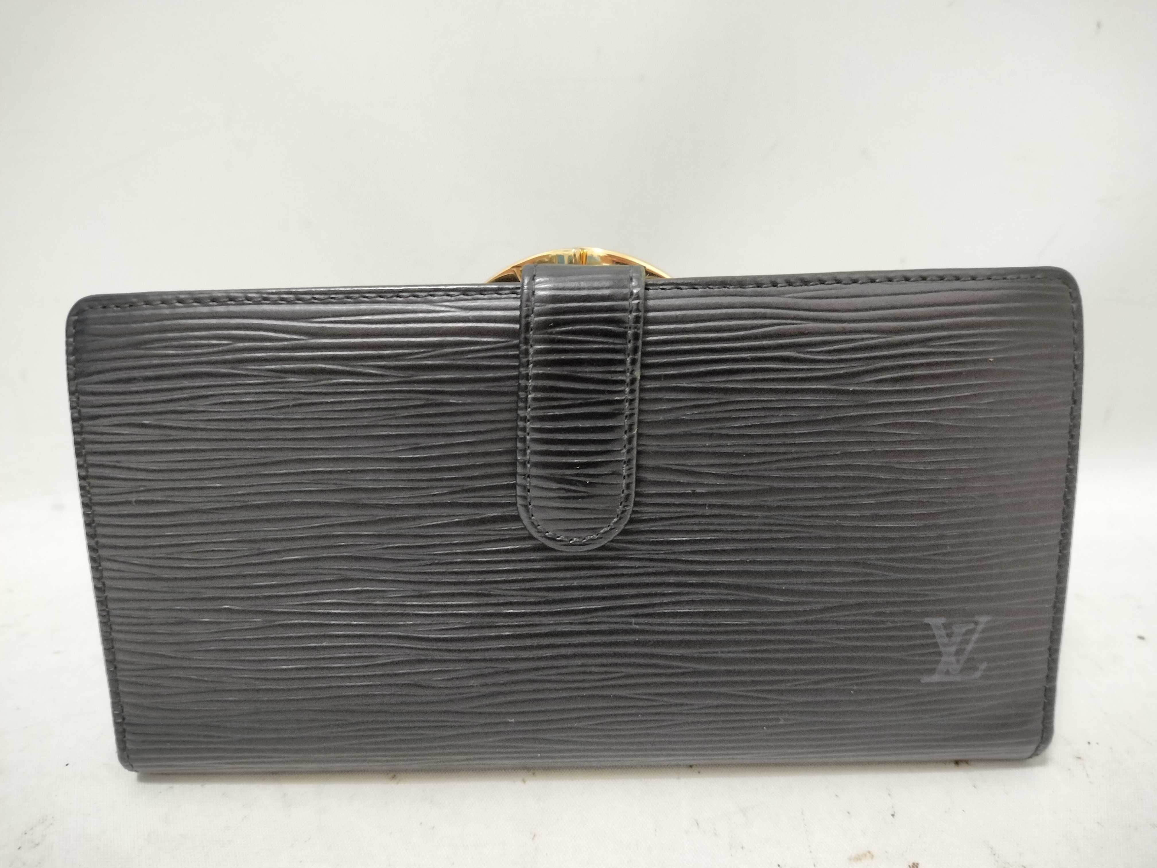 Epi Leather Long Wallet, Black