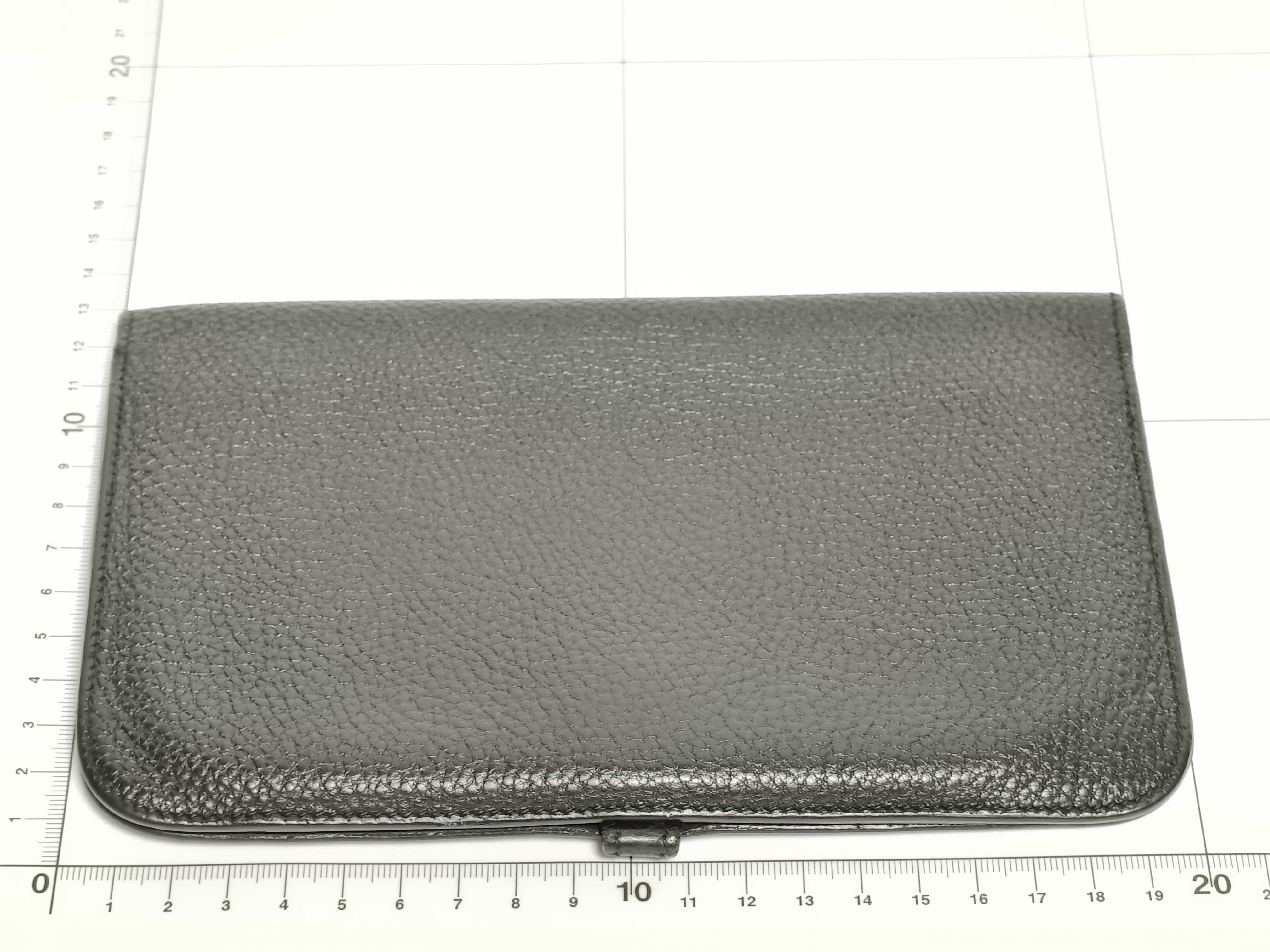 Dogon Leather Bi-fold Long Wallet, Black, with Stamp, Bill Compartment — view 2