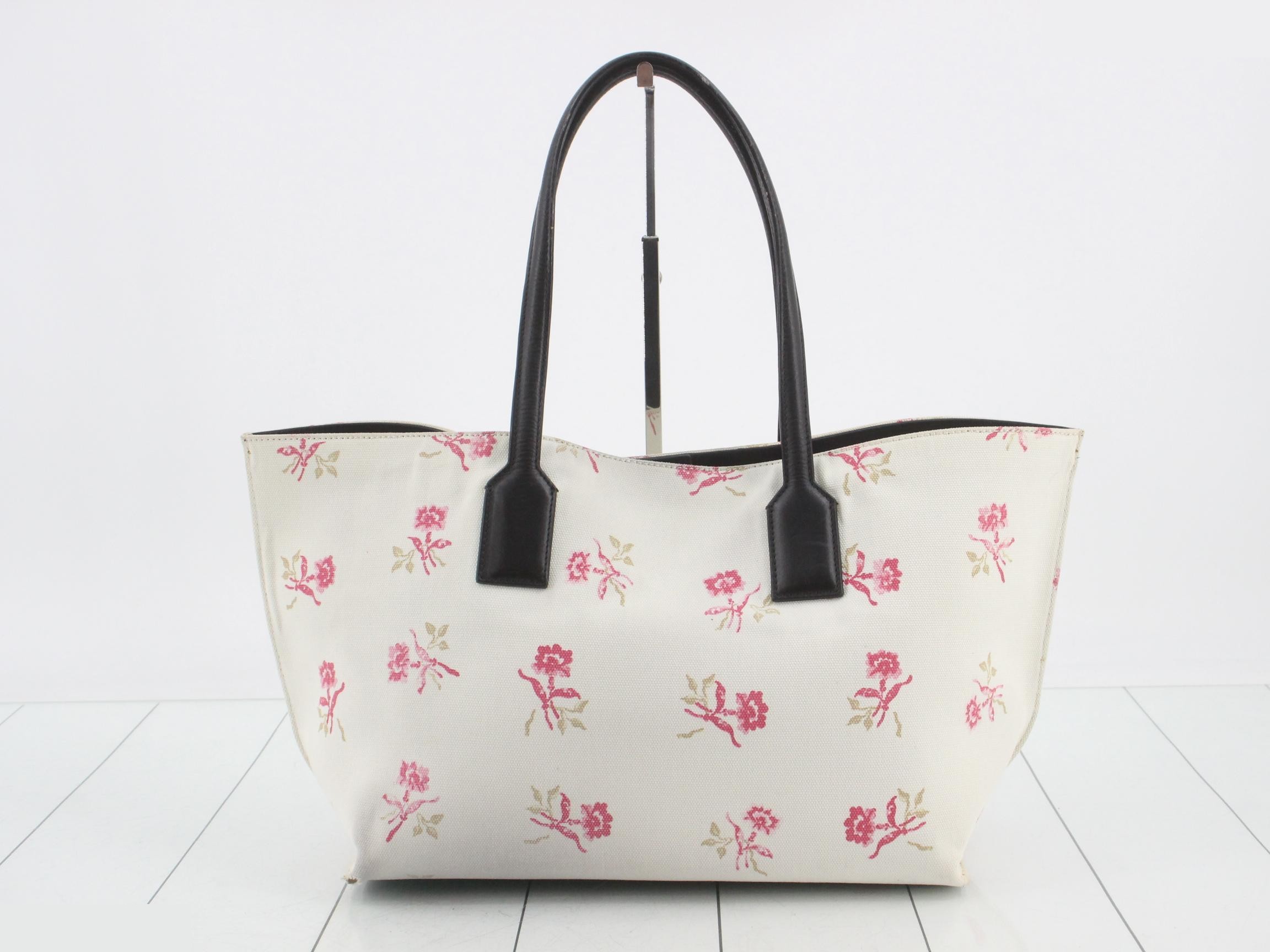 T-Shopper Canvas Tote Bag - Flower Design — view 2