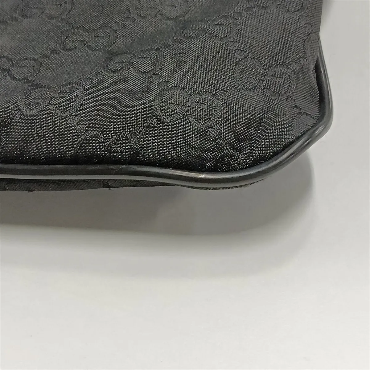 GG Nylon x Leather Shoulder Bag Black 449184 — view 11