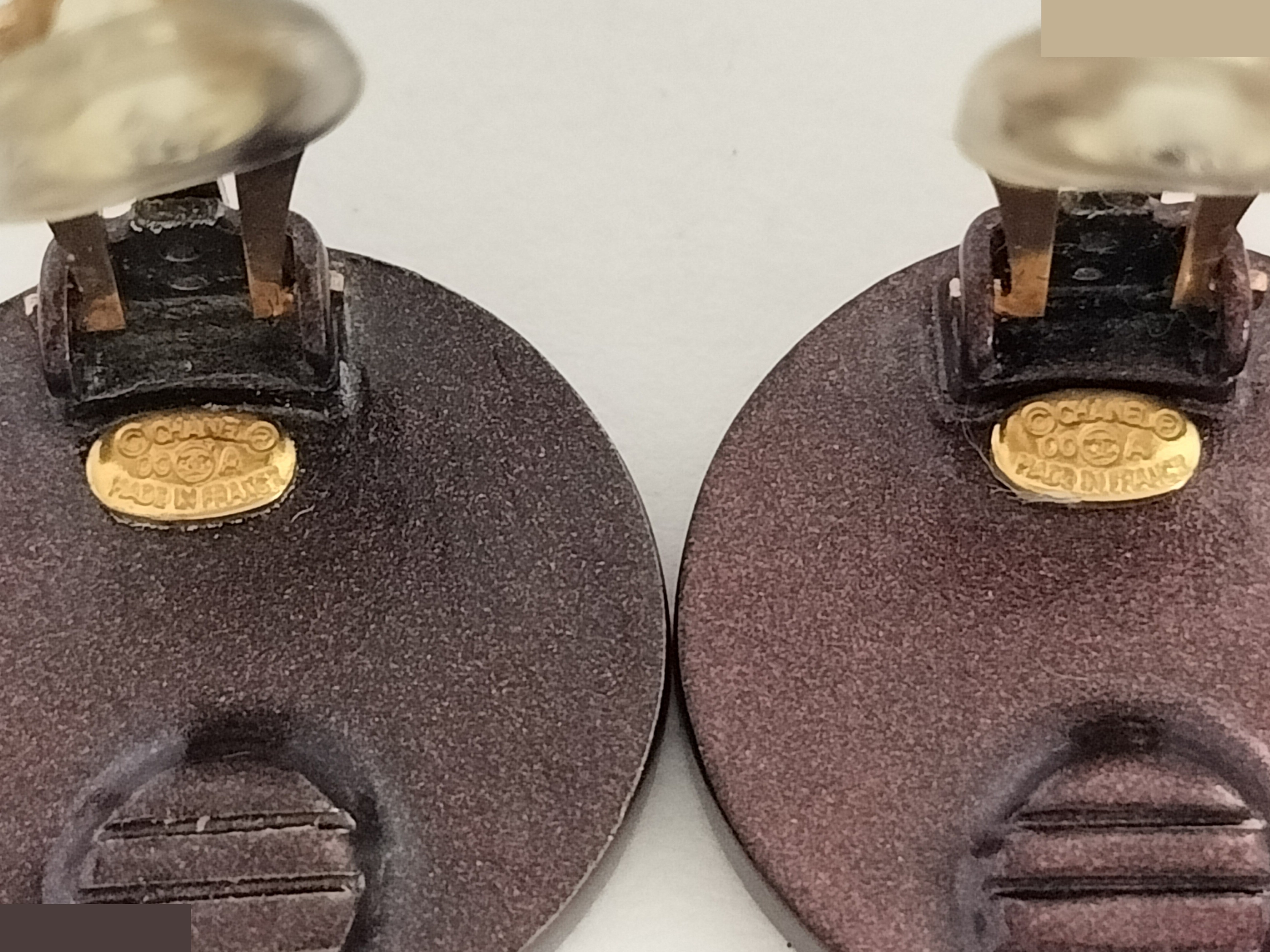 Coco Leather Earrings, Red — view 3