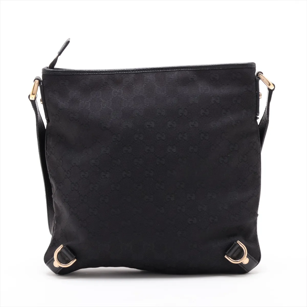 GG Canvas Abbey 131326 Canvas x Leather Shoulder Bag, Black — view 2