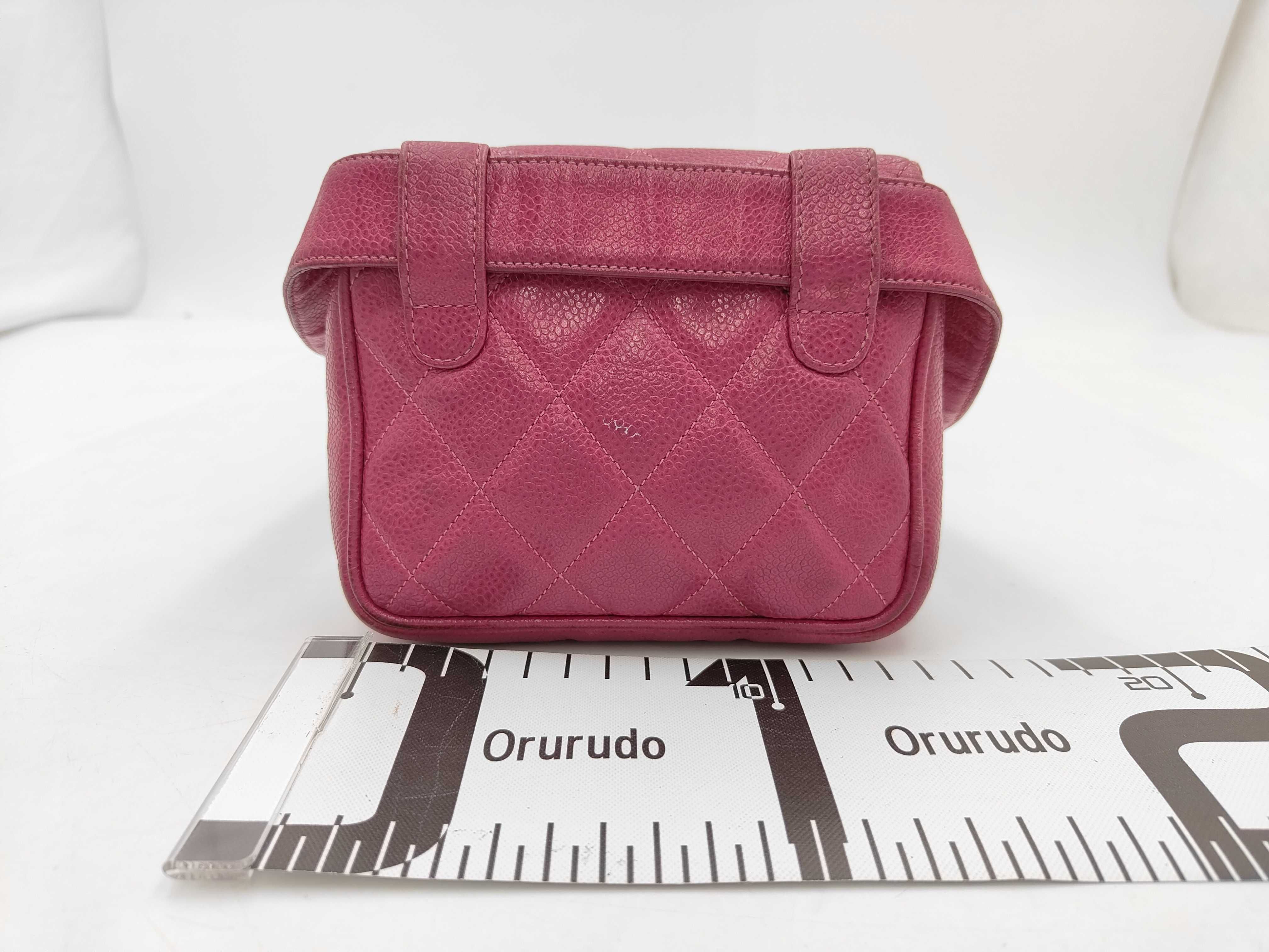 ID - Cow Skin Mini Matelasse Ram Waist bag Purple Gold Metal Fittings #30 Shoulder bag — view 2