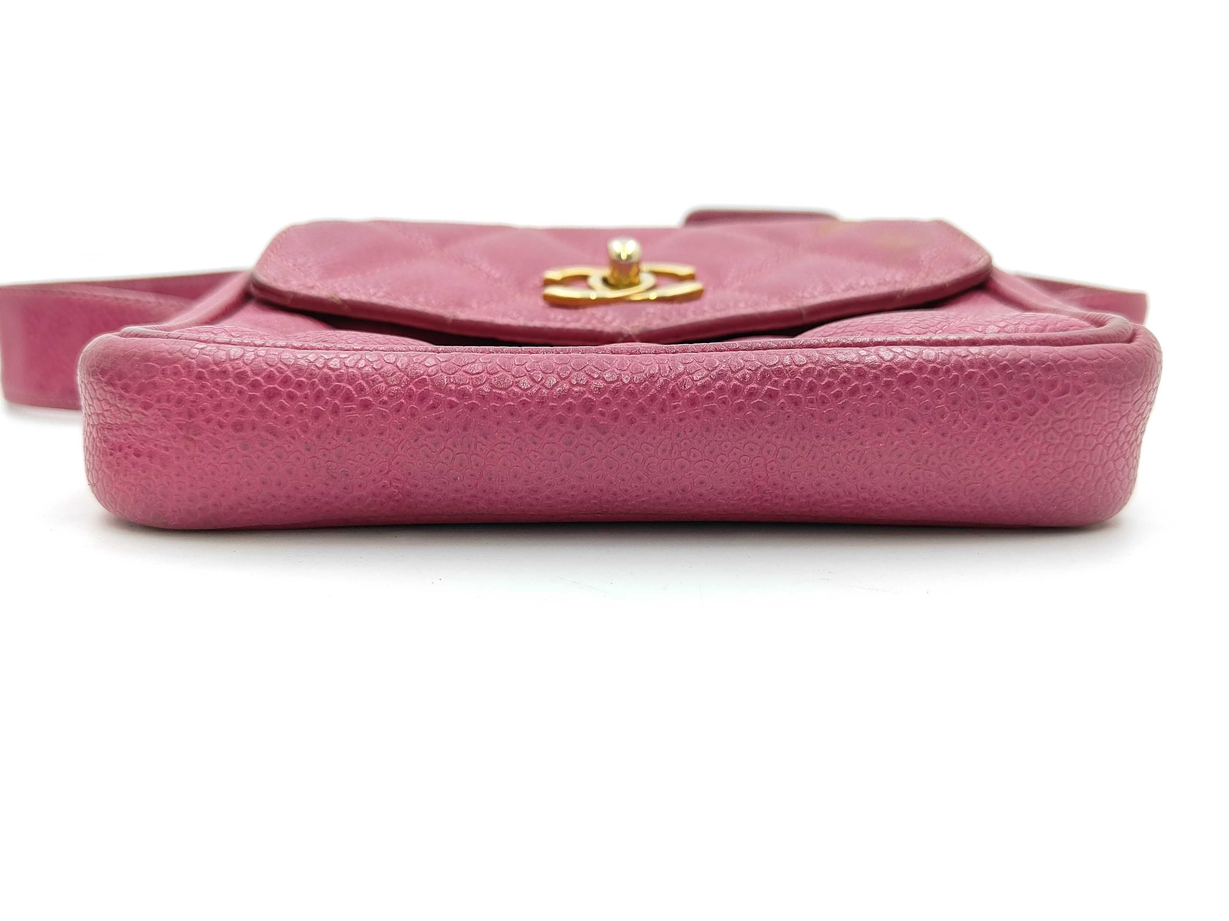 ID - Cow Skin Mini Matelasse Ram Waist bag Purple Gold Metal Fittings #30 Shoulder bag — view 5