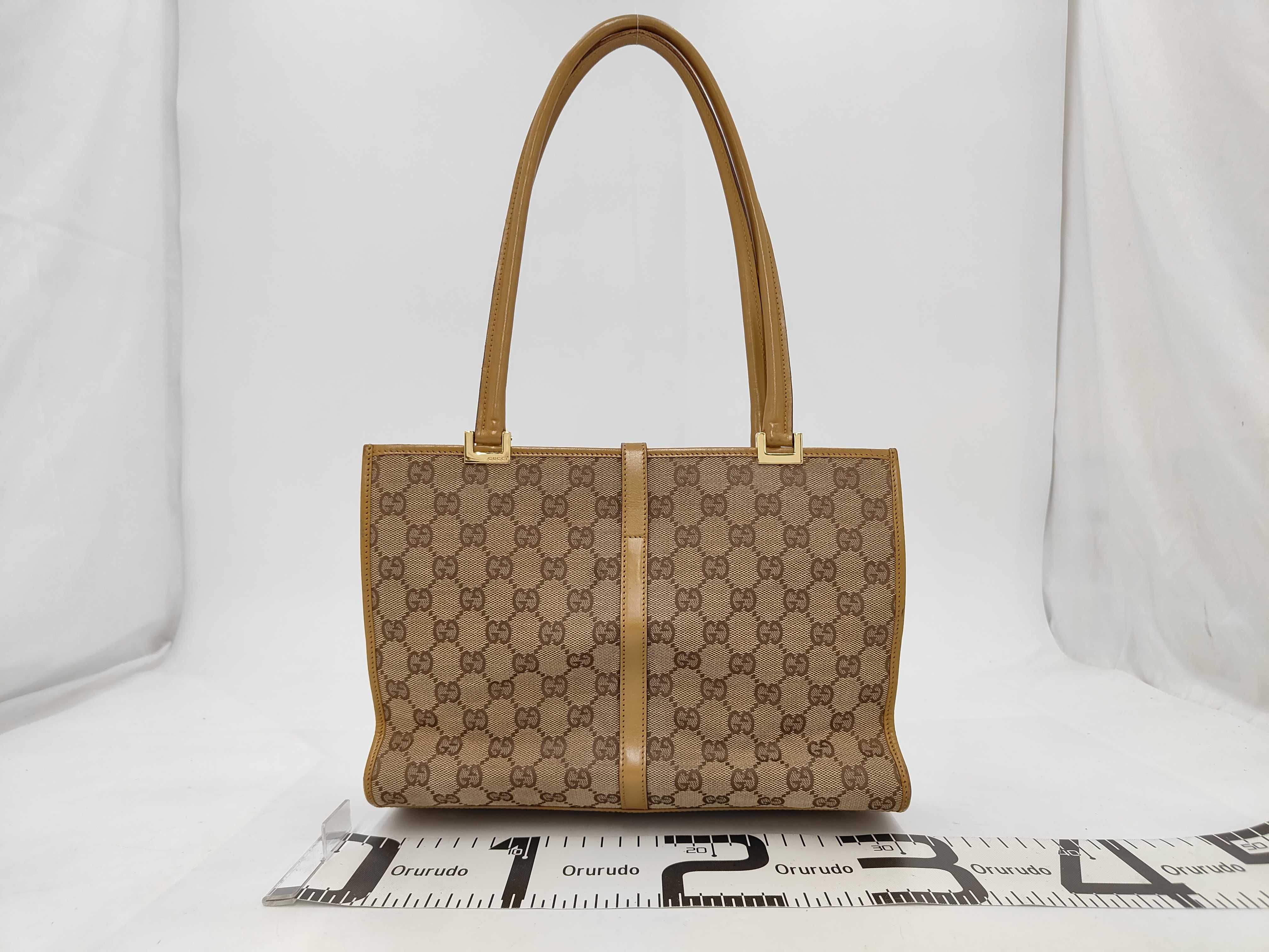 GG Canvas Jackie Semi-Shoulder Bag (002.1073) - Canvas and Leather, Beige Handbag — view 2