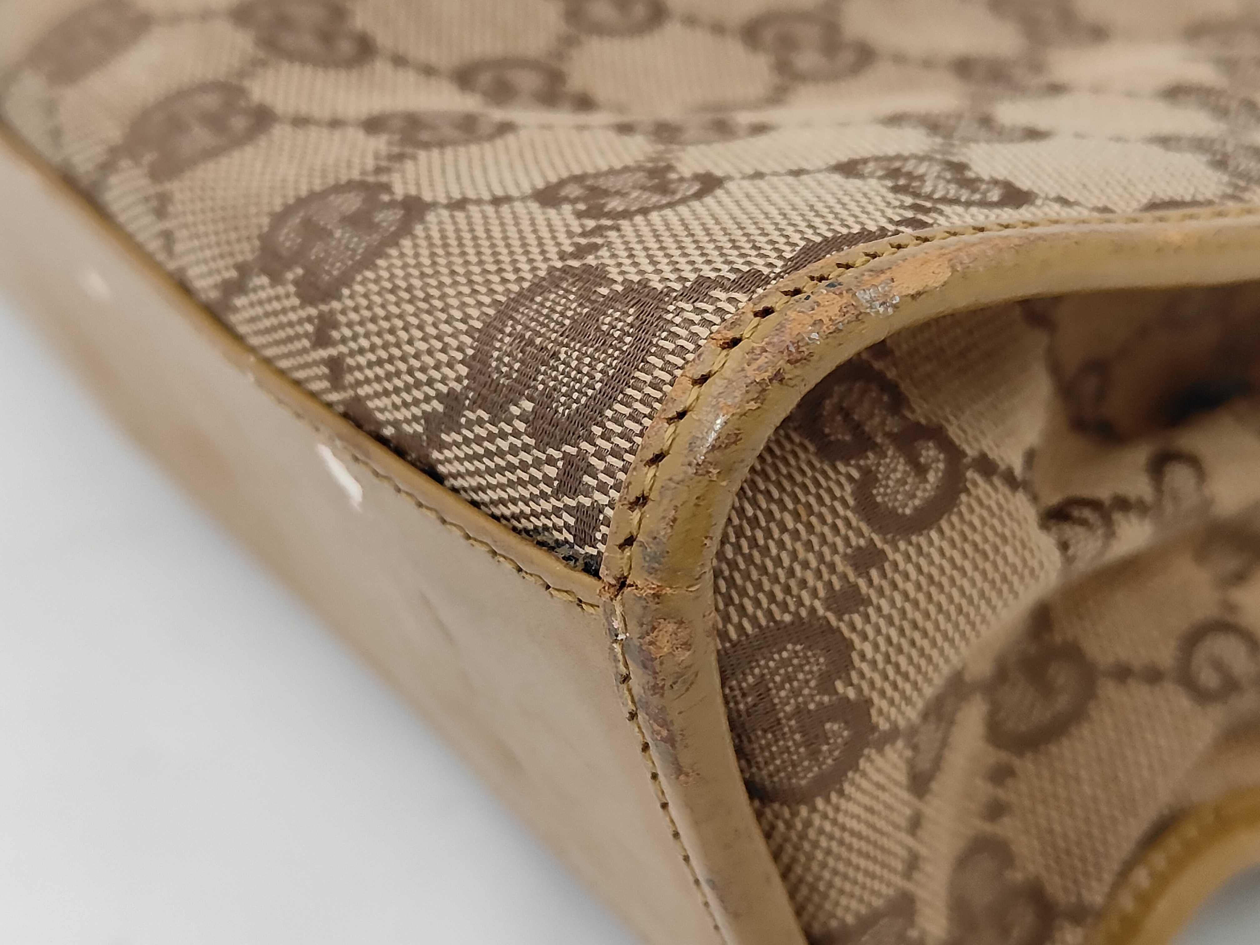 GG Canvas Jackie Semi-Shoulder Bag (002.1073) - Canvas and Leather, Beige Handbag — view 7