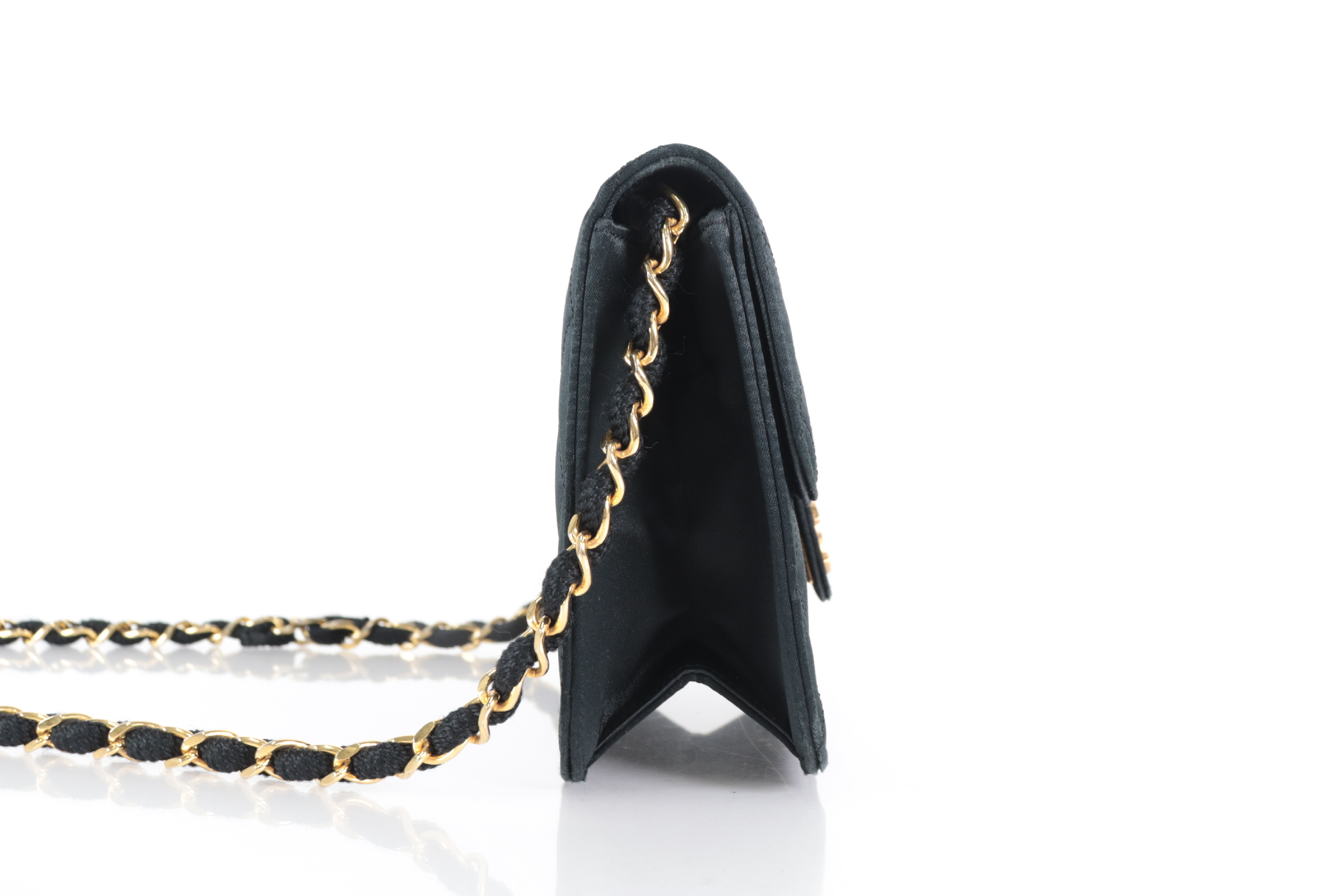 Mini Matelassé Satin Chain Shoulder Bag (Serial Number 0) — view 3