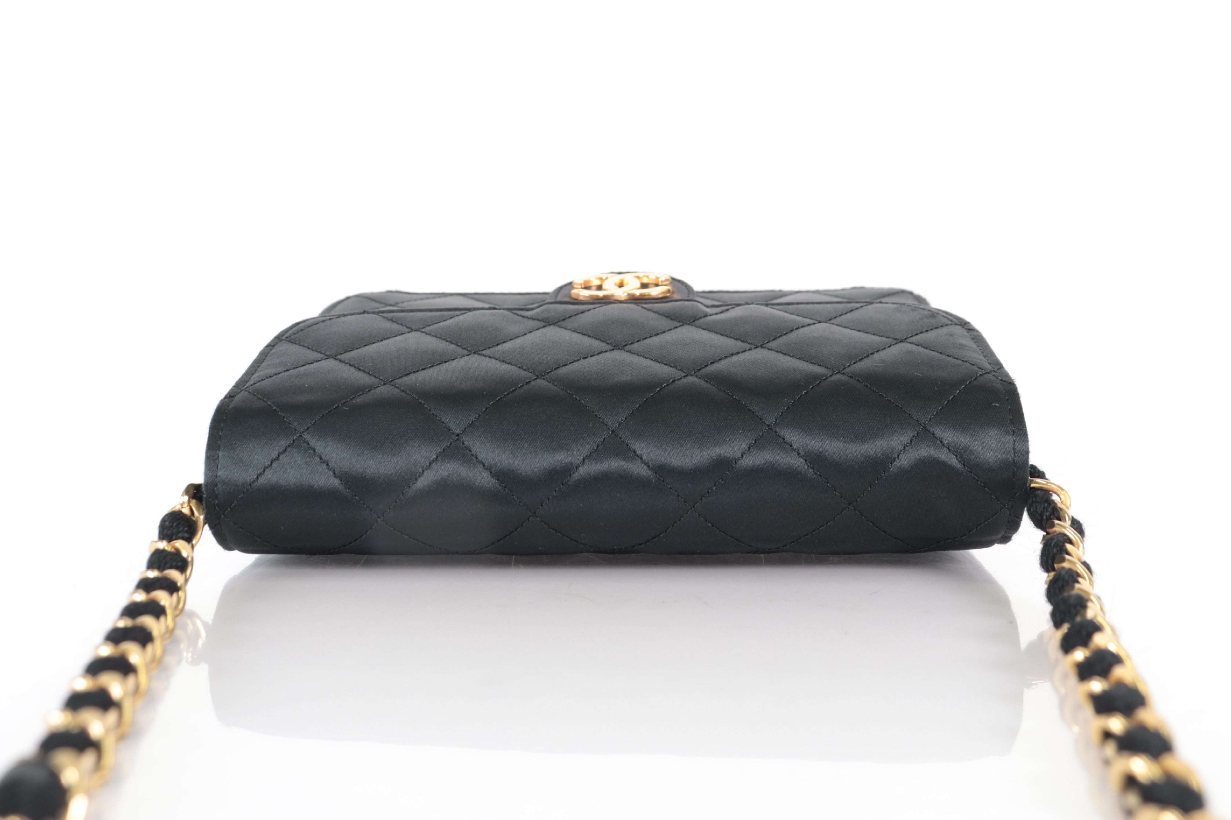 Mini Matelassé Satin Chain Shoulder Bag (Serial Number 0) — view 5