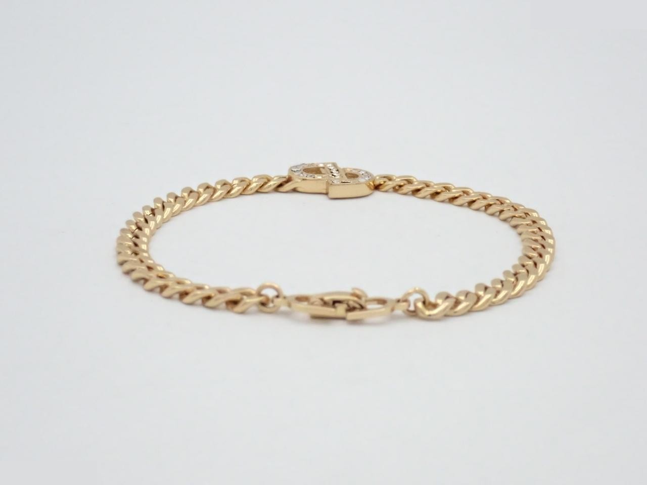CD logo rhinestone bracelet, wrist circumference approximately 18.5 cm — view 2