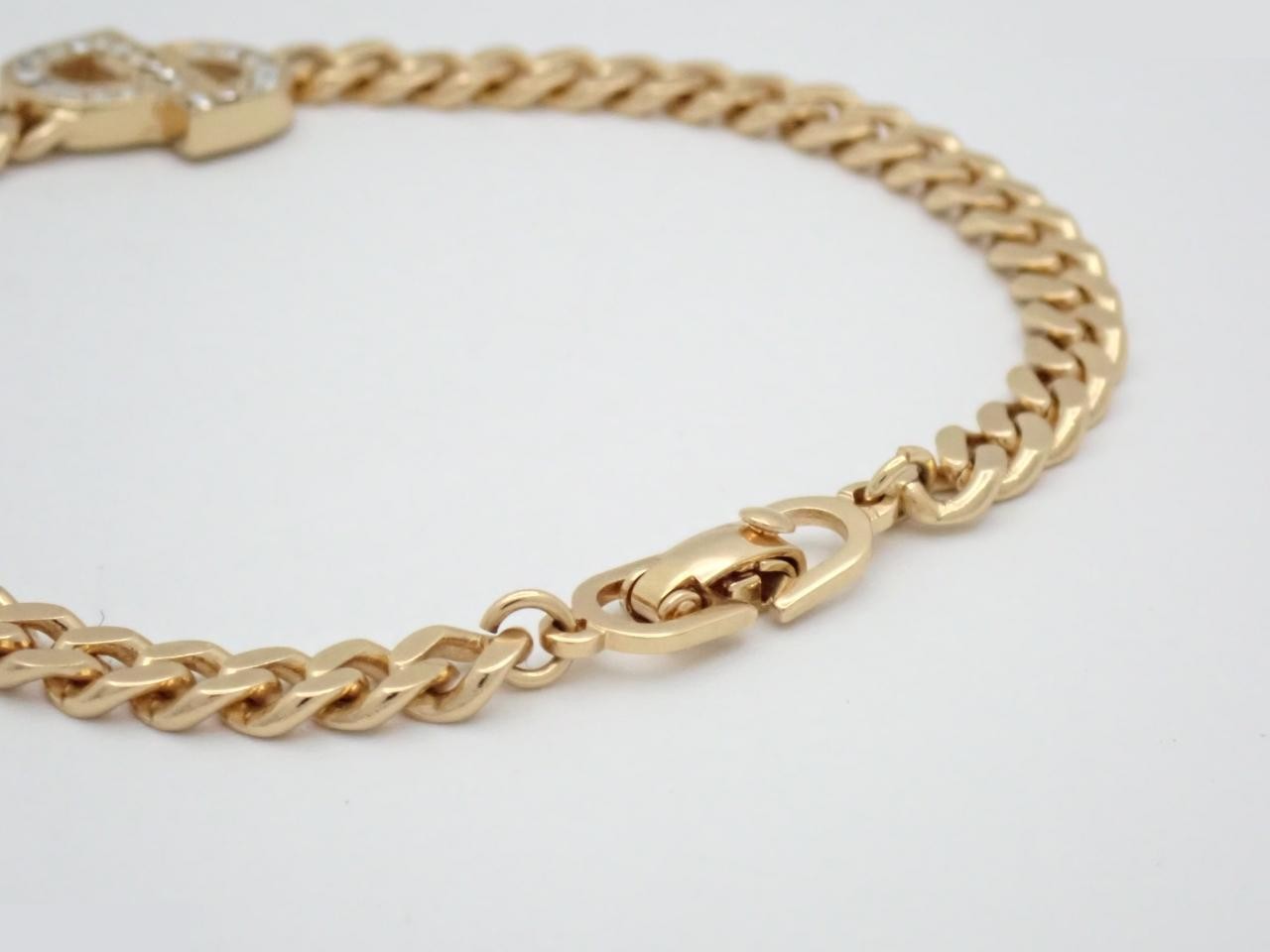 CD logo rhinestone bracelet, wrist circumference approximately 18.5 cm — view 3