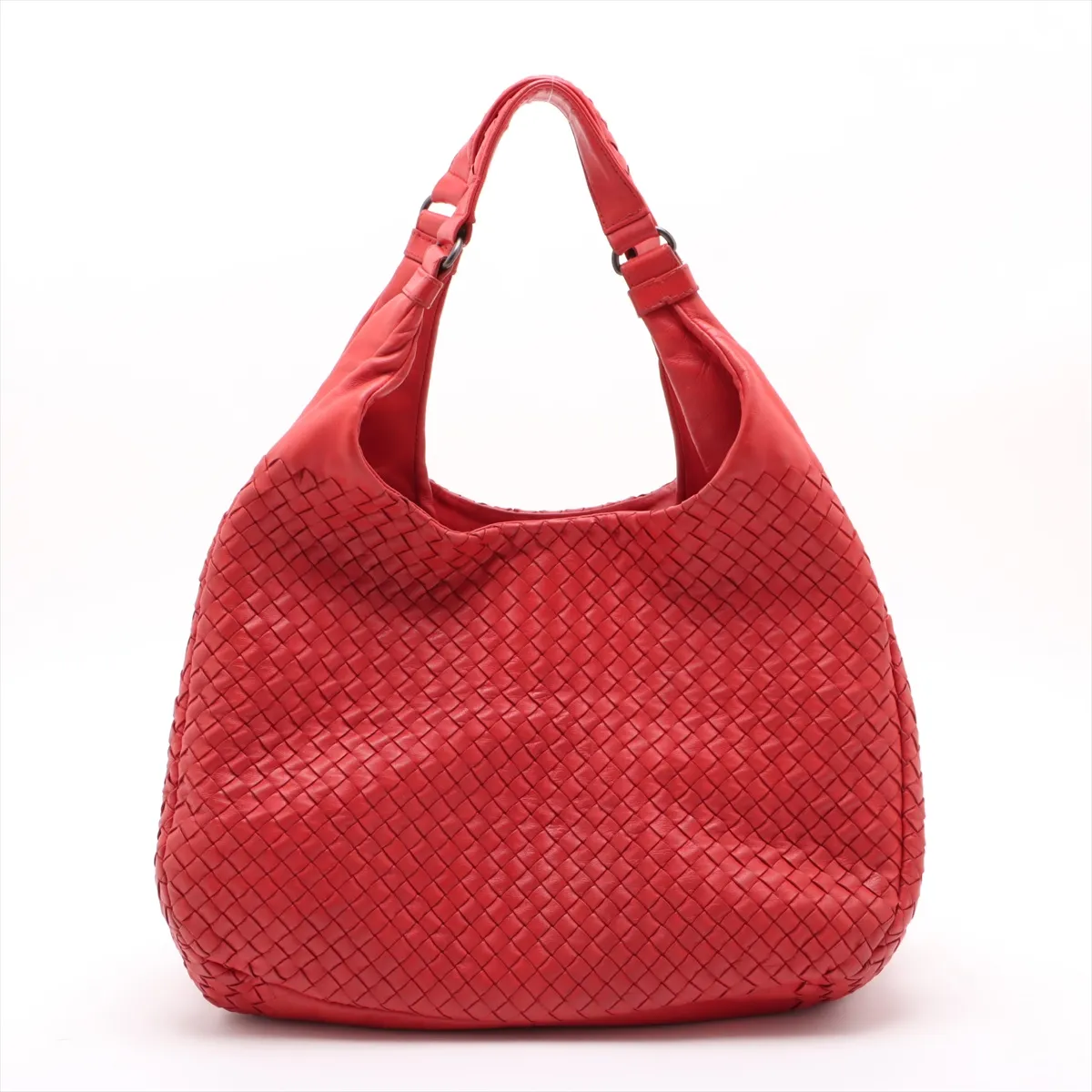 Intrecciato Campana Leather Shoulder Bag Red 124864 — view 2
